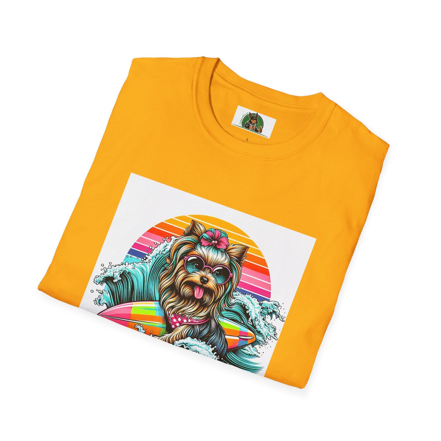 Yorkie cute girl surfer shirt