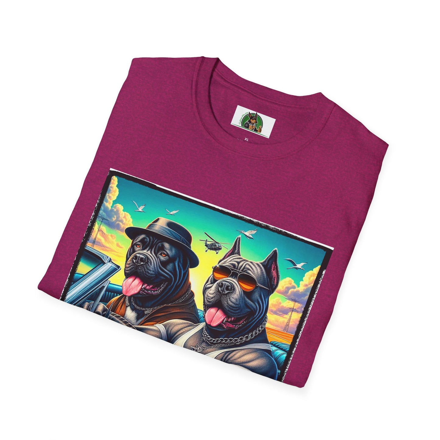 Cane Corso Dogs In Car TShirt T-Shirt Printify