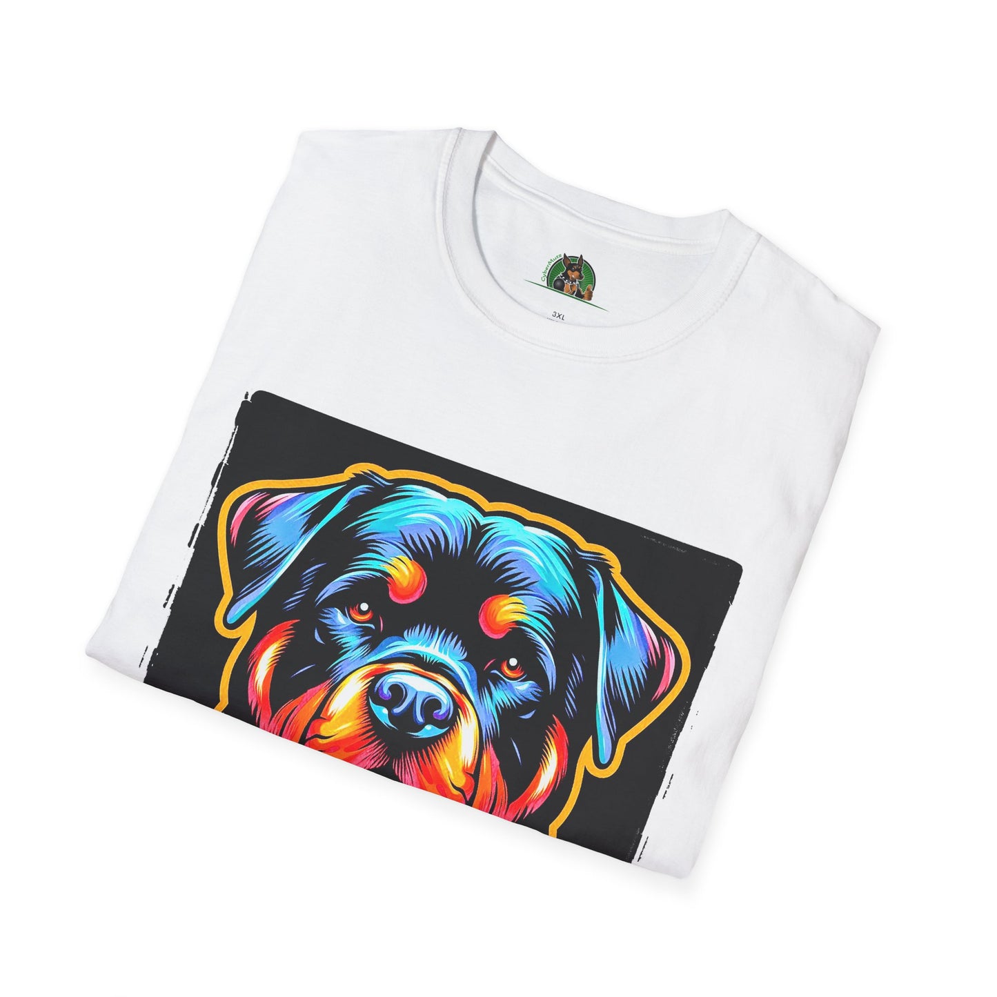 Rottweiler colorful puppy shirt T-Shirt Printify