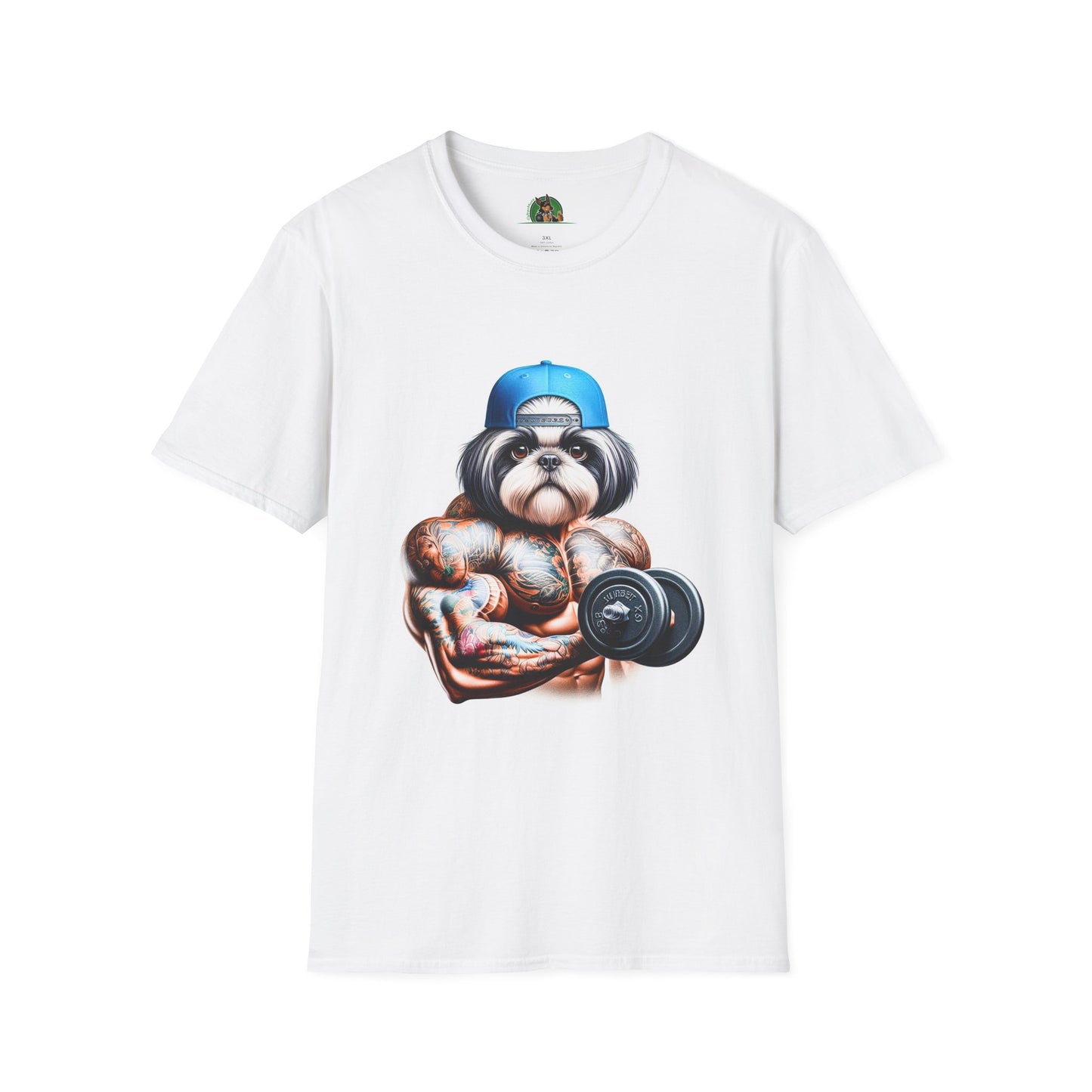 Shih Tzu gym rat shirt T-Shirt Printify XS White
