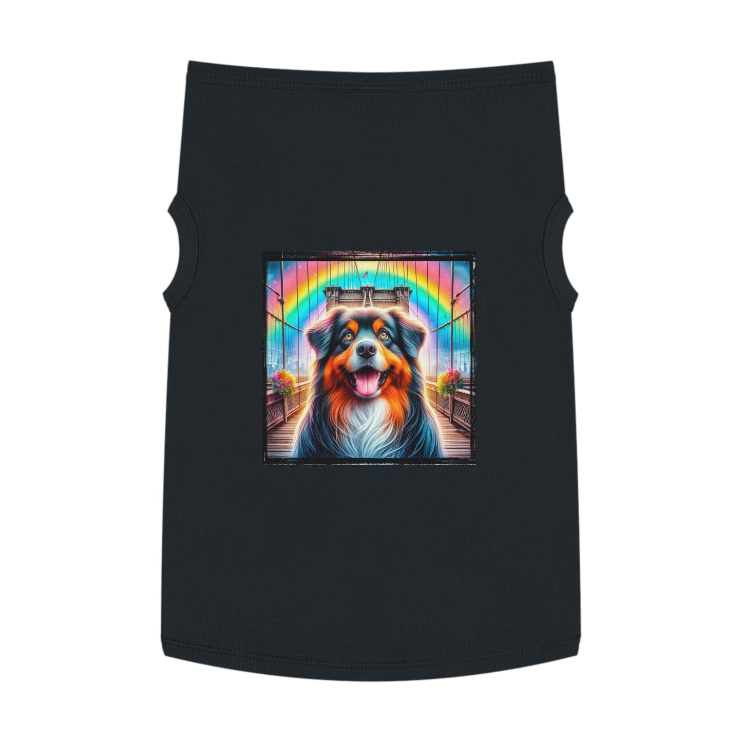 Pet Tank Top Australian Shepherd Pets Printify XL Black