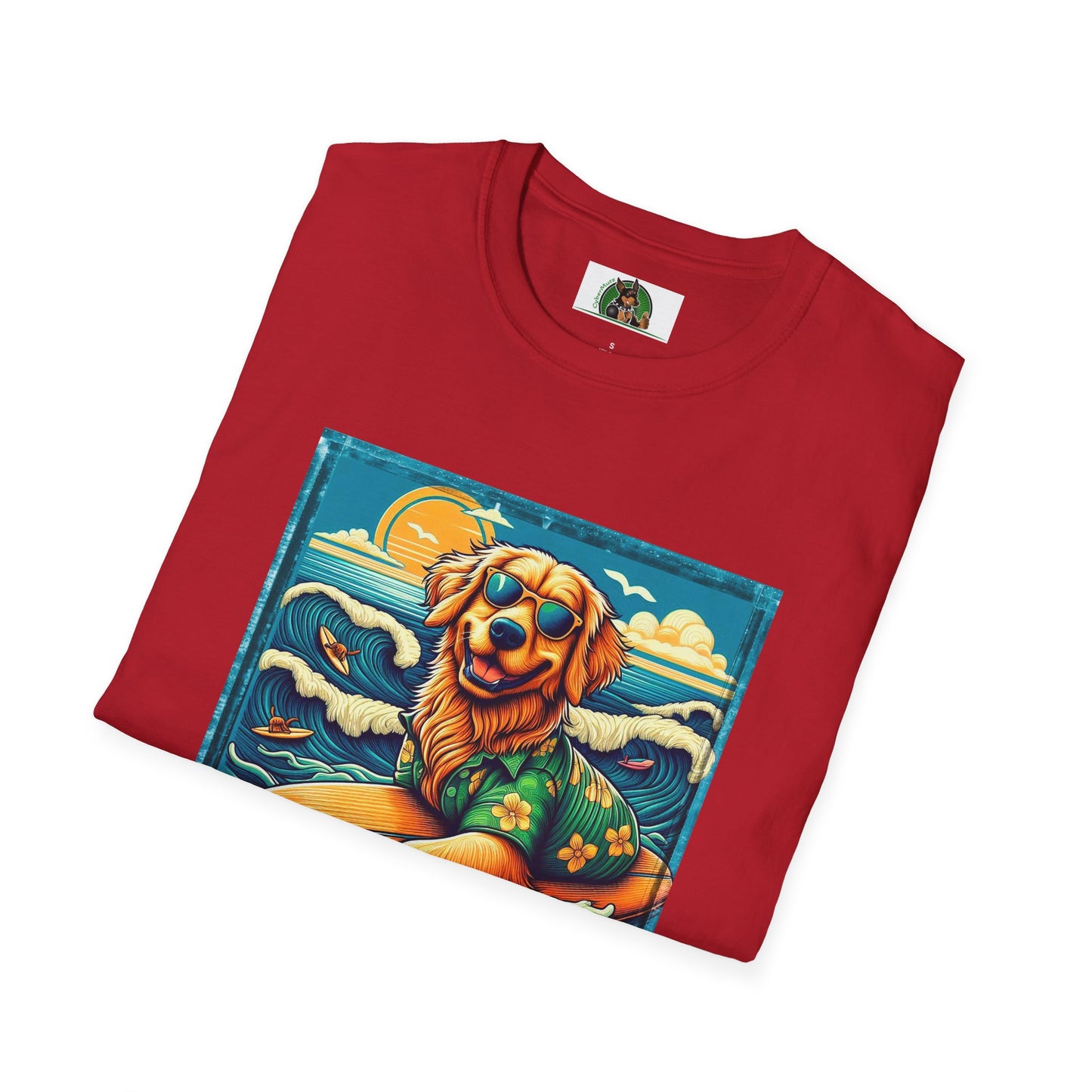 Golden Retriever surfing beauty shirt