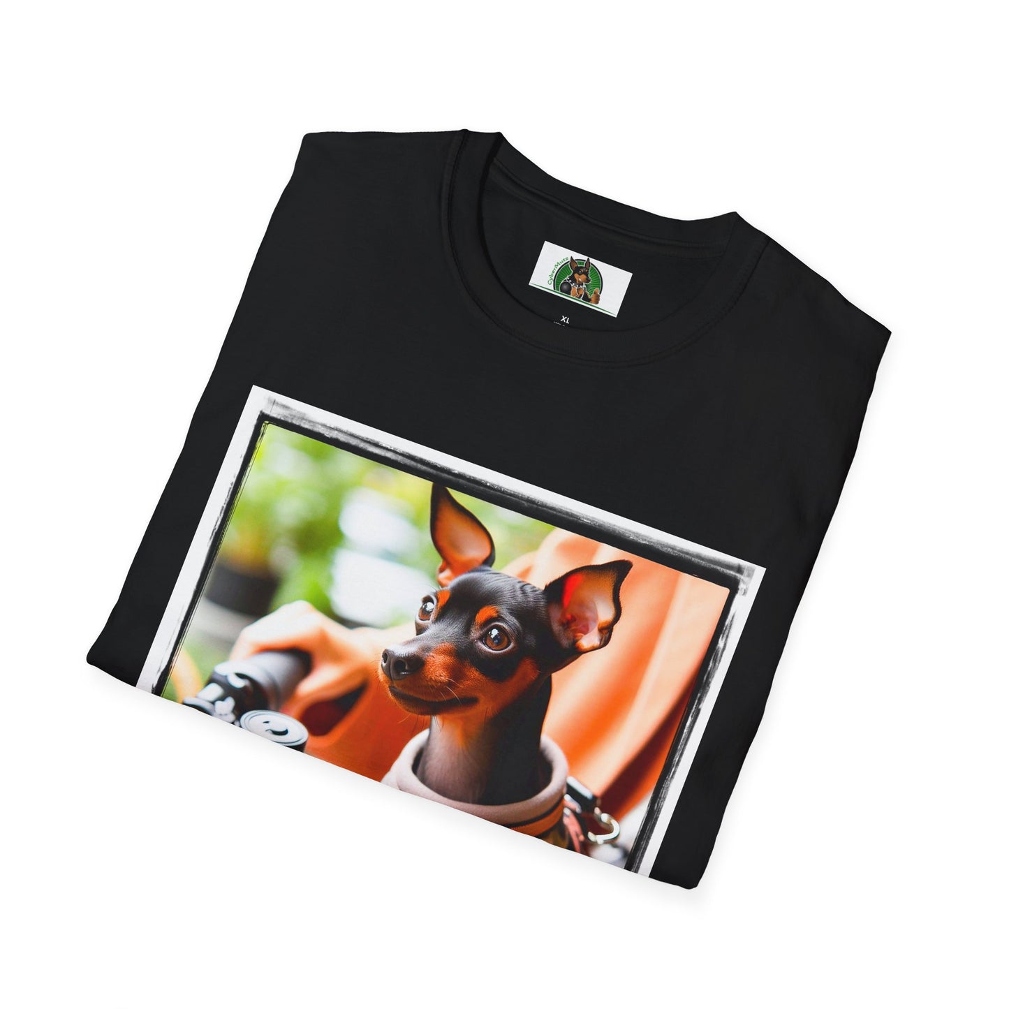 Min Pin T-Shirt bike day T-Shirt Printify