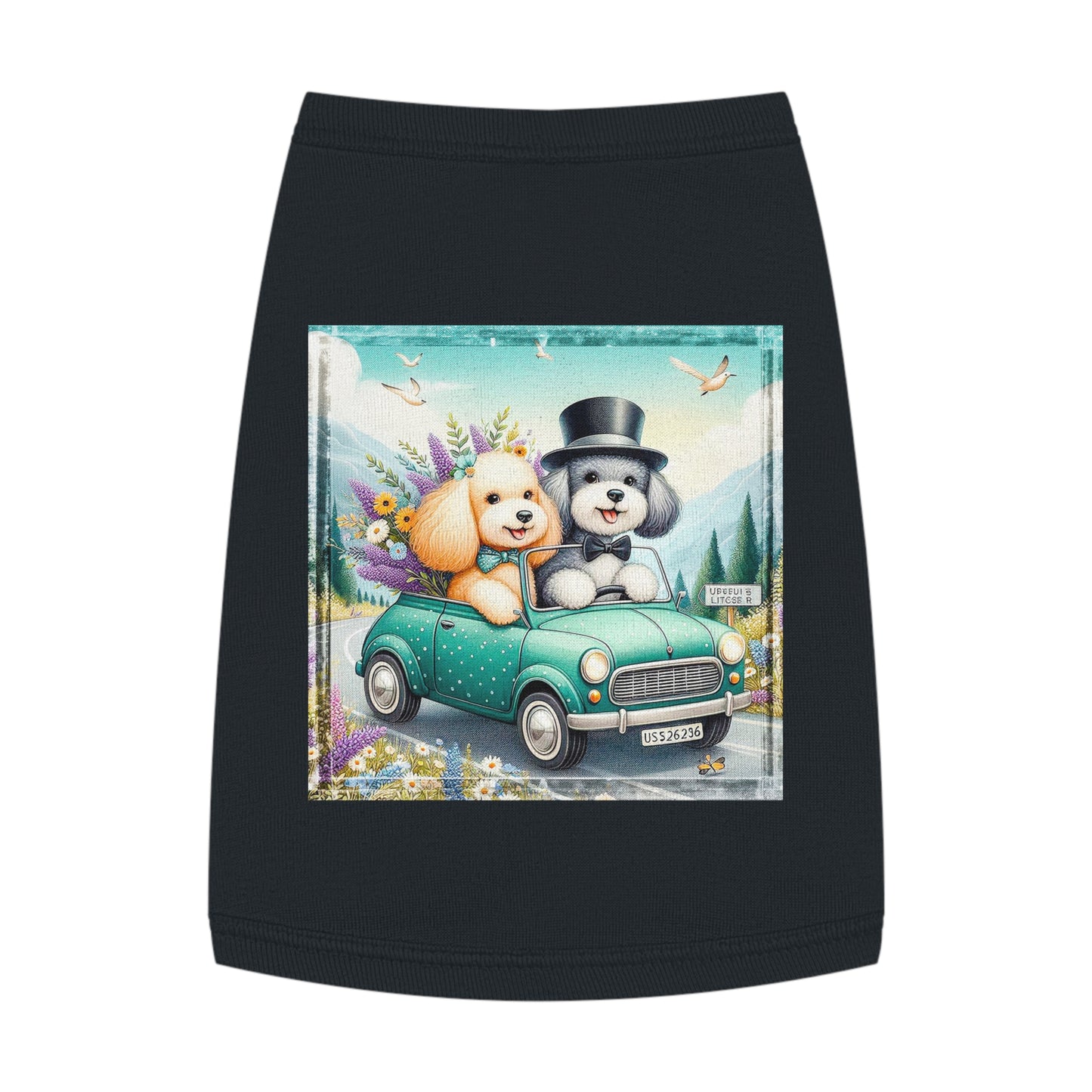 Wacky Pet Tank Top Sheepadoodle fun couple Pets Printify M Black