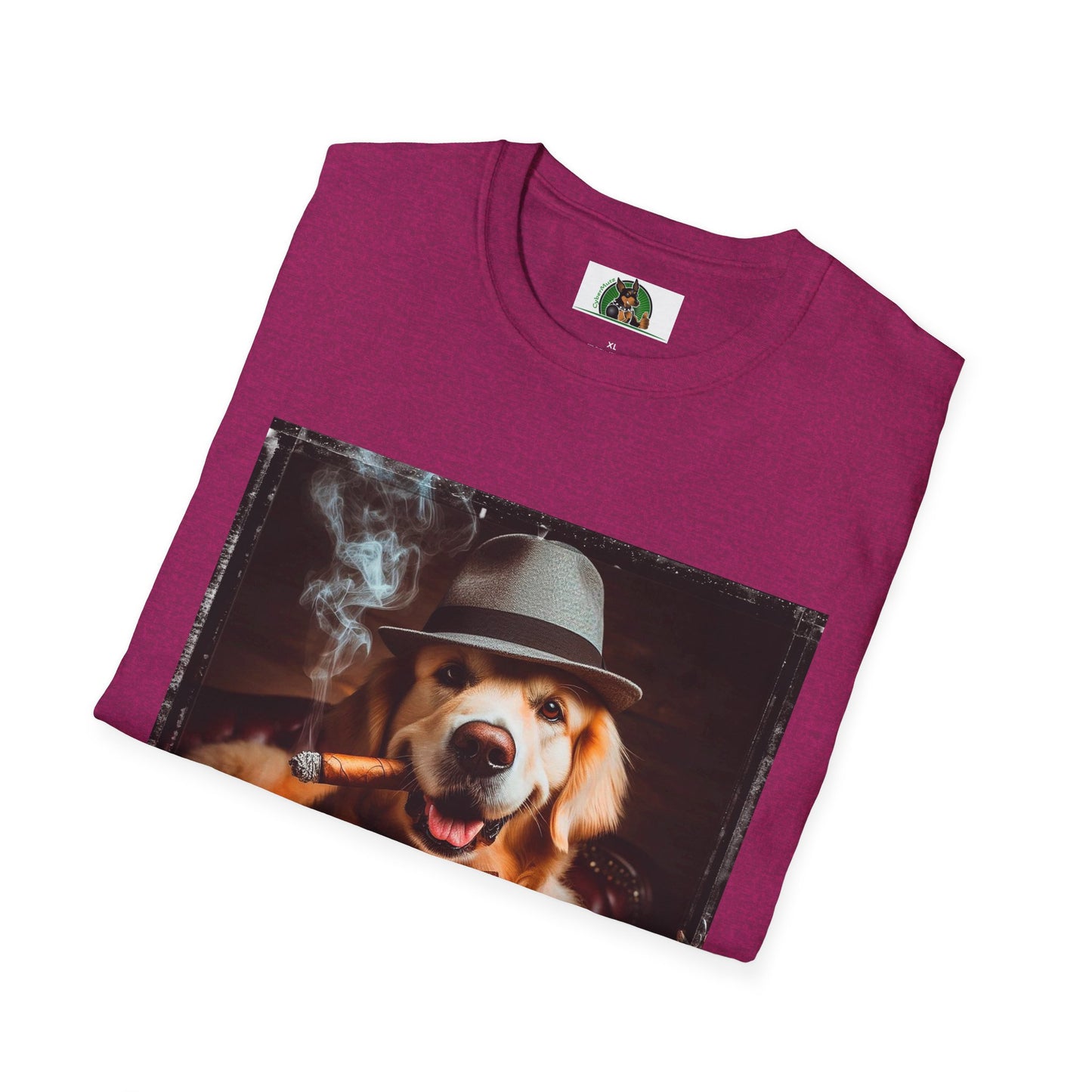 Golden Retriever cigars and smoking shirt