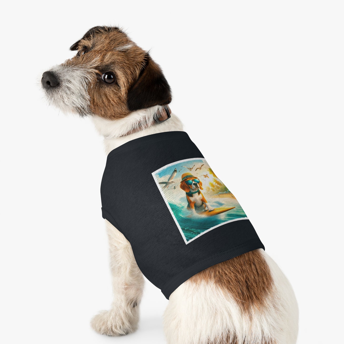 Pet Tank Top Beagle Surfer Pets Printify