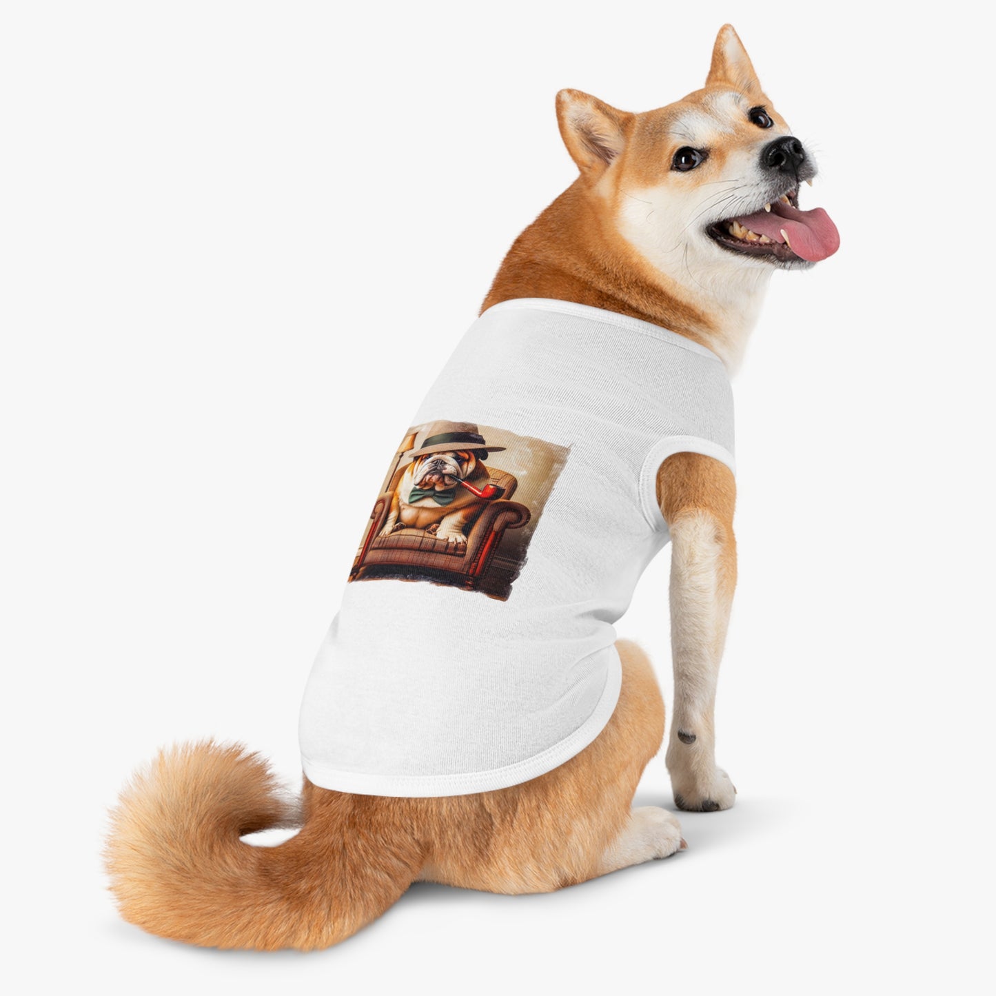 Pet Tank Top Bulldog cigar day t shirt