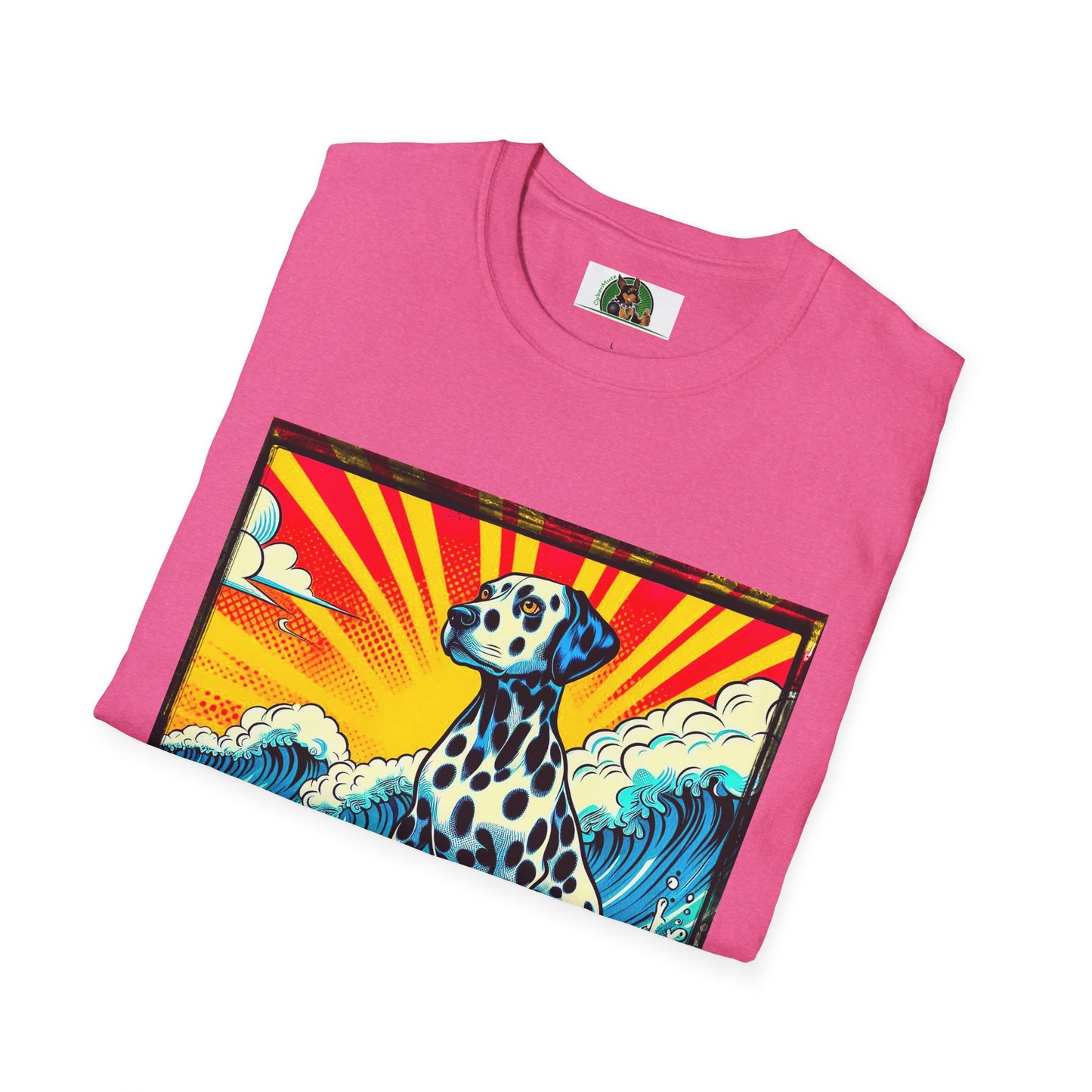 Dalmatian colorful surfing t shirt