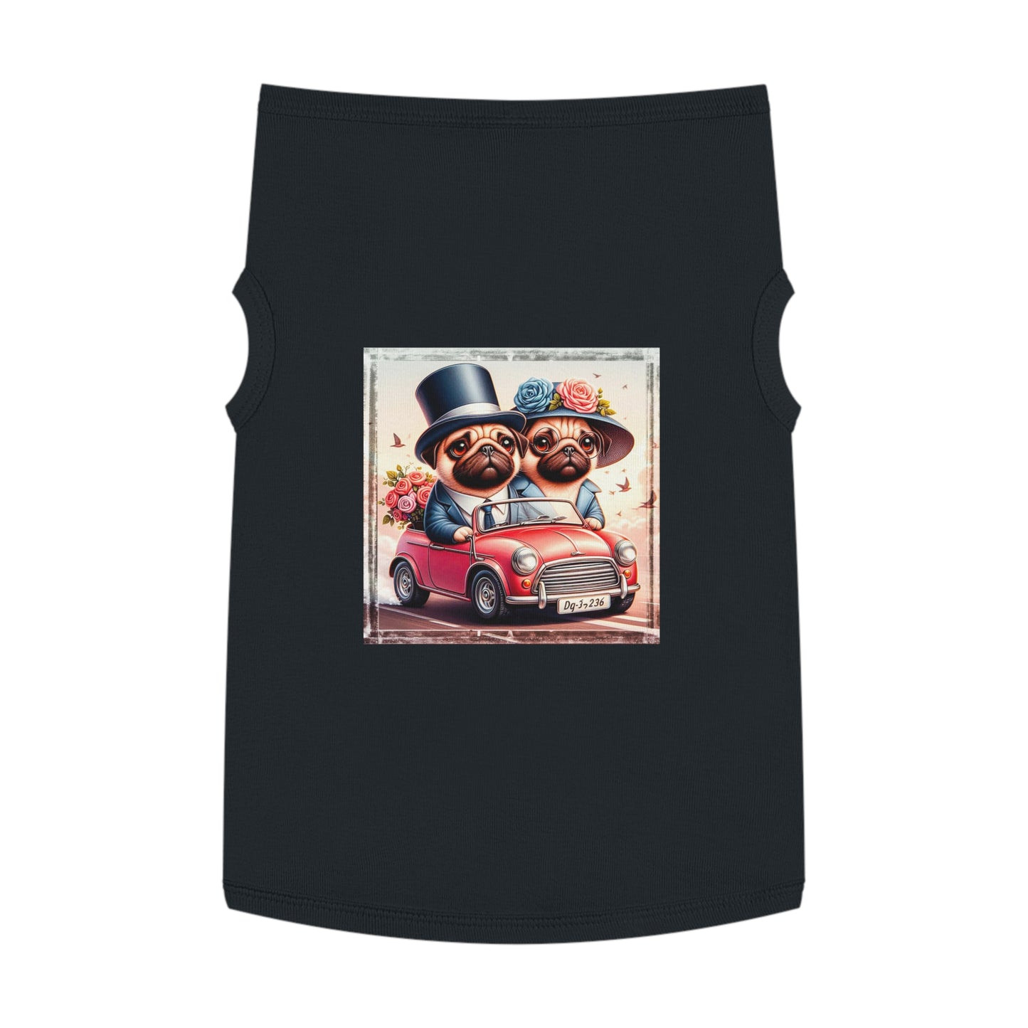 Wacky Pet Tank Top Pug young teen couple Pets Printify XL Black