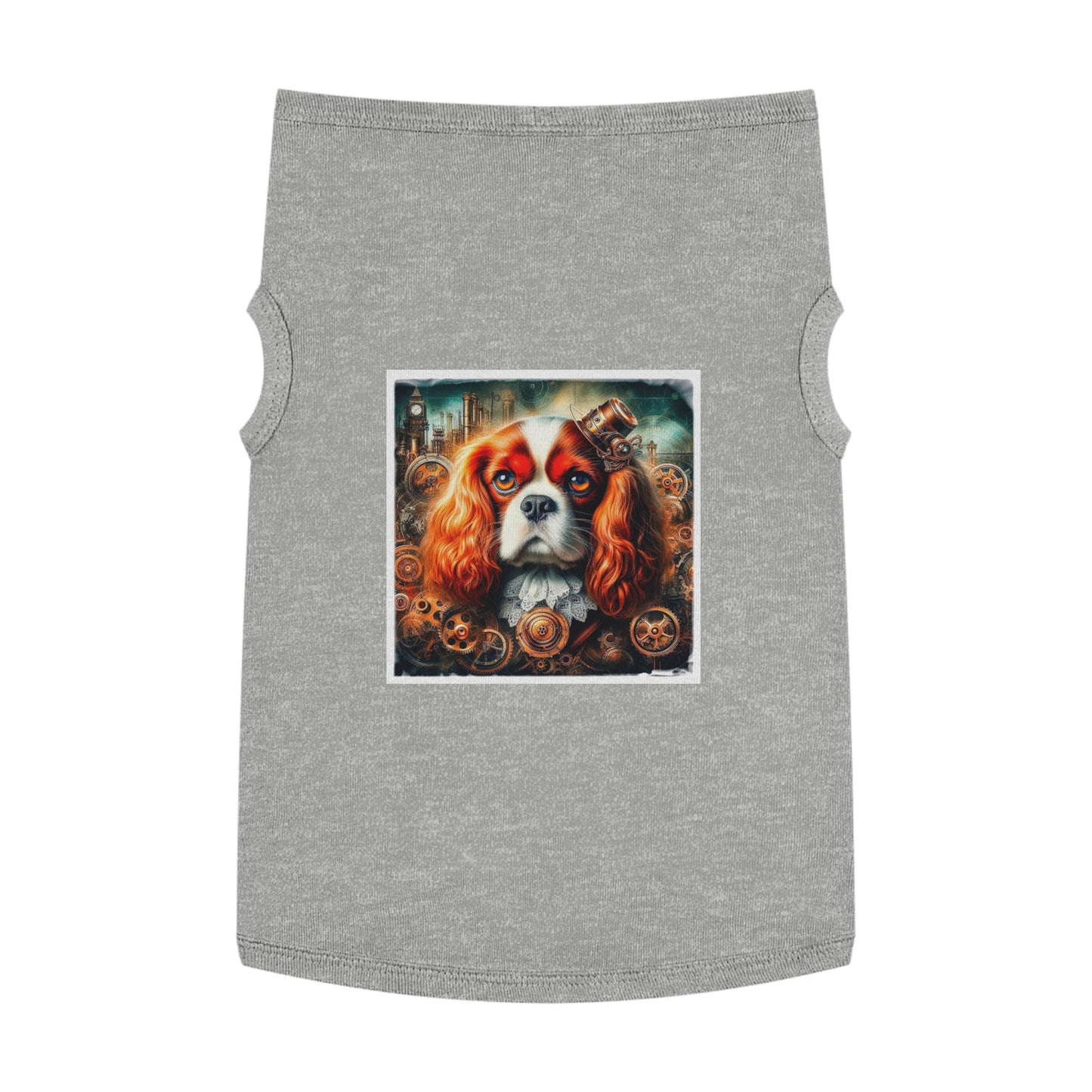 Pet Tank Top Cavalier King Charles Spaniel Steam Punk T Shirt Pets Printify XL Heather