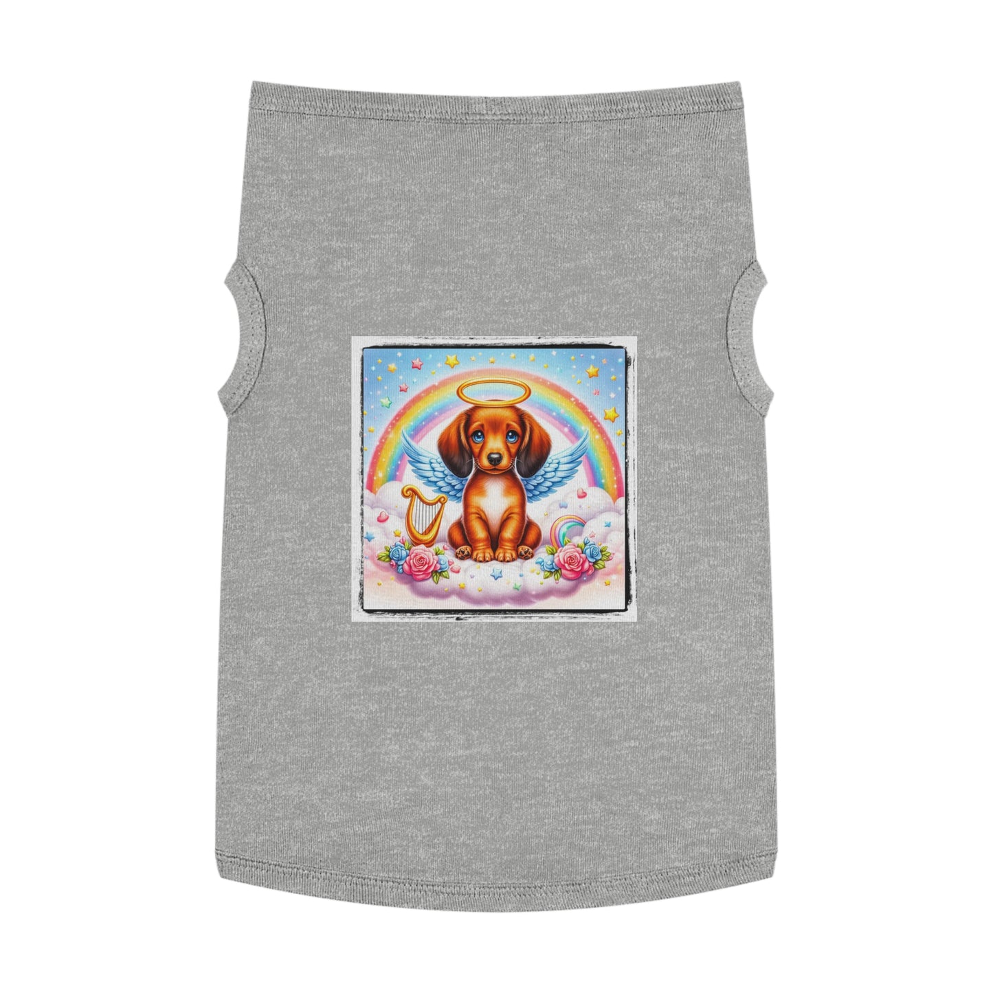 Pet Tank Top Dachshund angel baby t shirt Pets Printify XL Heather