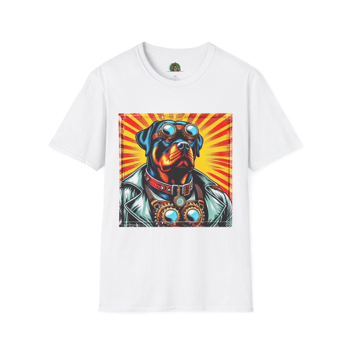 Rottweiler tough steam punk T-Shirt Printify XS White
