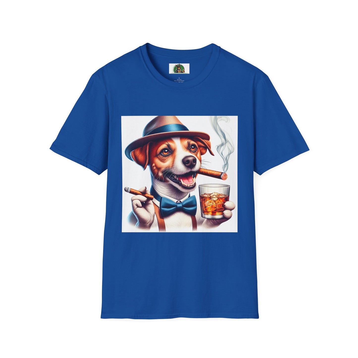 Jack Russell Stogey Whiskey T-Shirt Printify S Royal