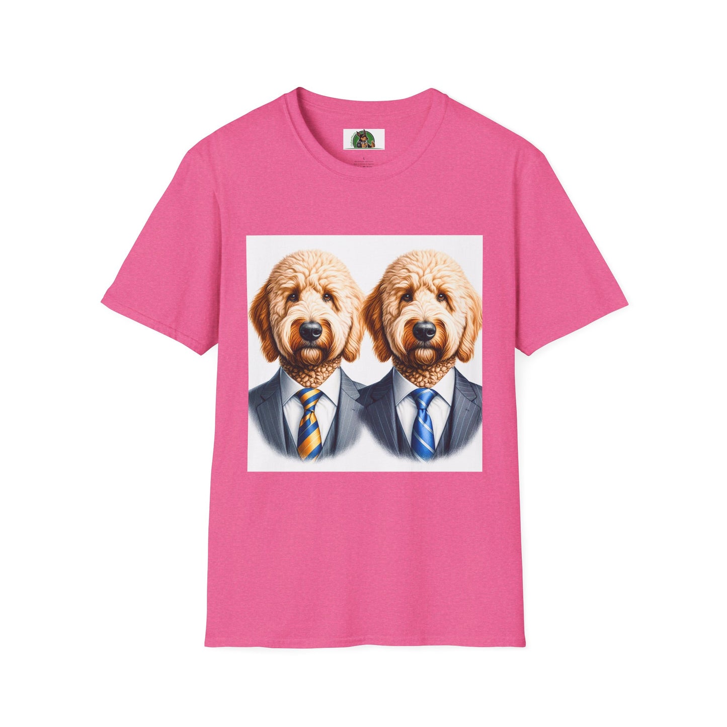 Golden Doodle two suits shirt T-Shirt Printify S Heather Heliconia