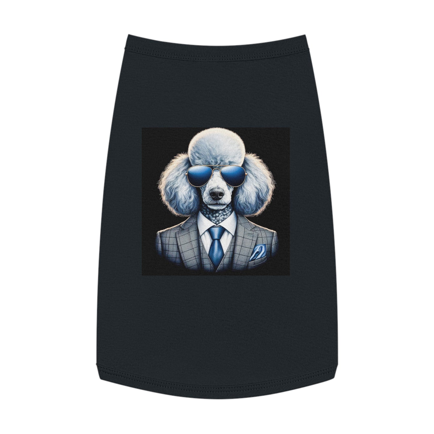 Pet Tank Top Poodle serious business Pets Printify L Black