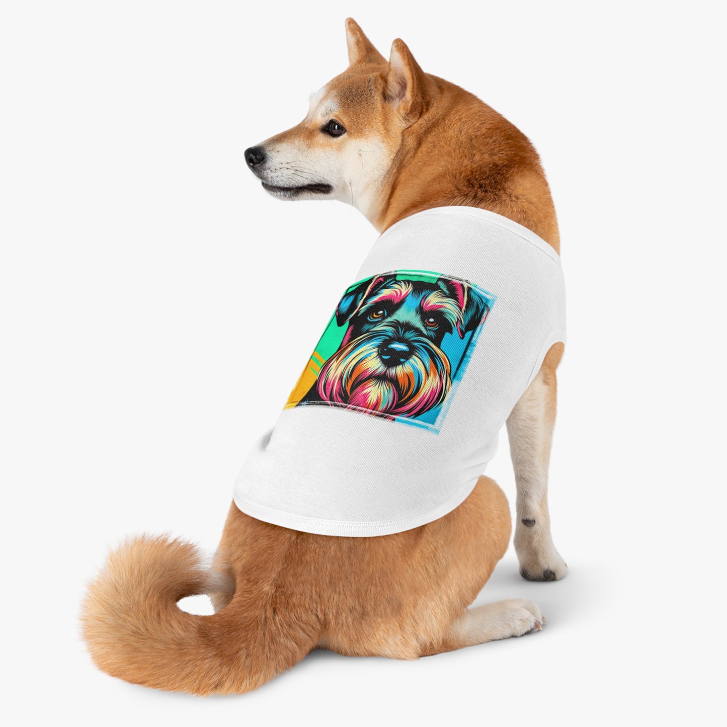 Miniature Schnauzer colorful art shirt