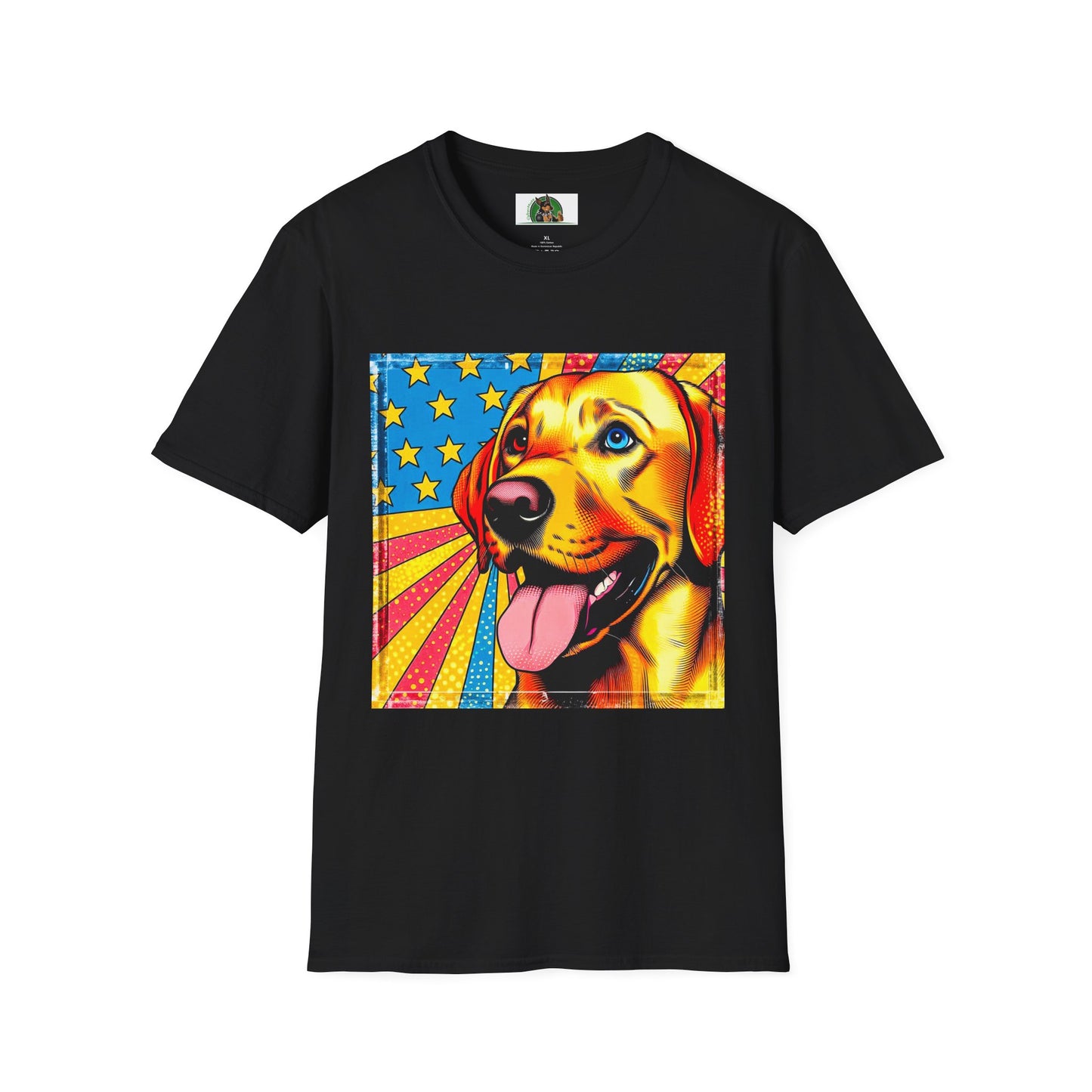 Labrador Retriever American flag shirt T-Shirt Printify XS Black