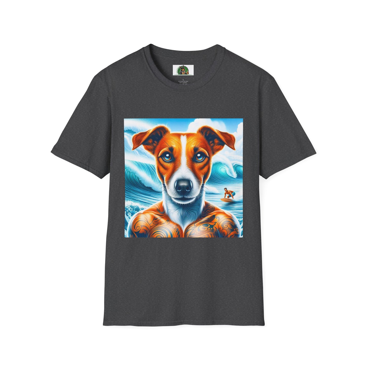 Jack Russell Buffed Out T-Shirt Printify S Dark Heather