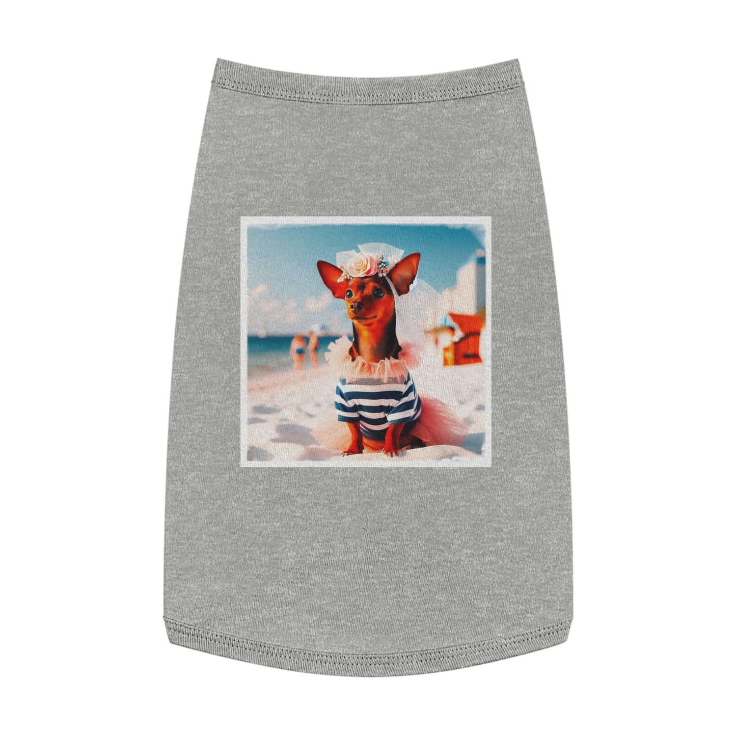 Dog Tank Top - Min Pin Tank Tops pretty bride Pets Printify