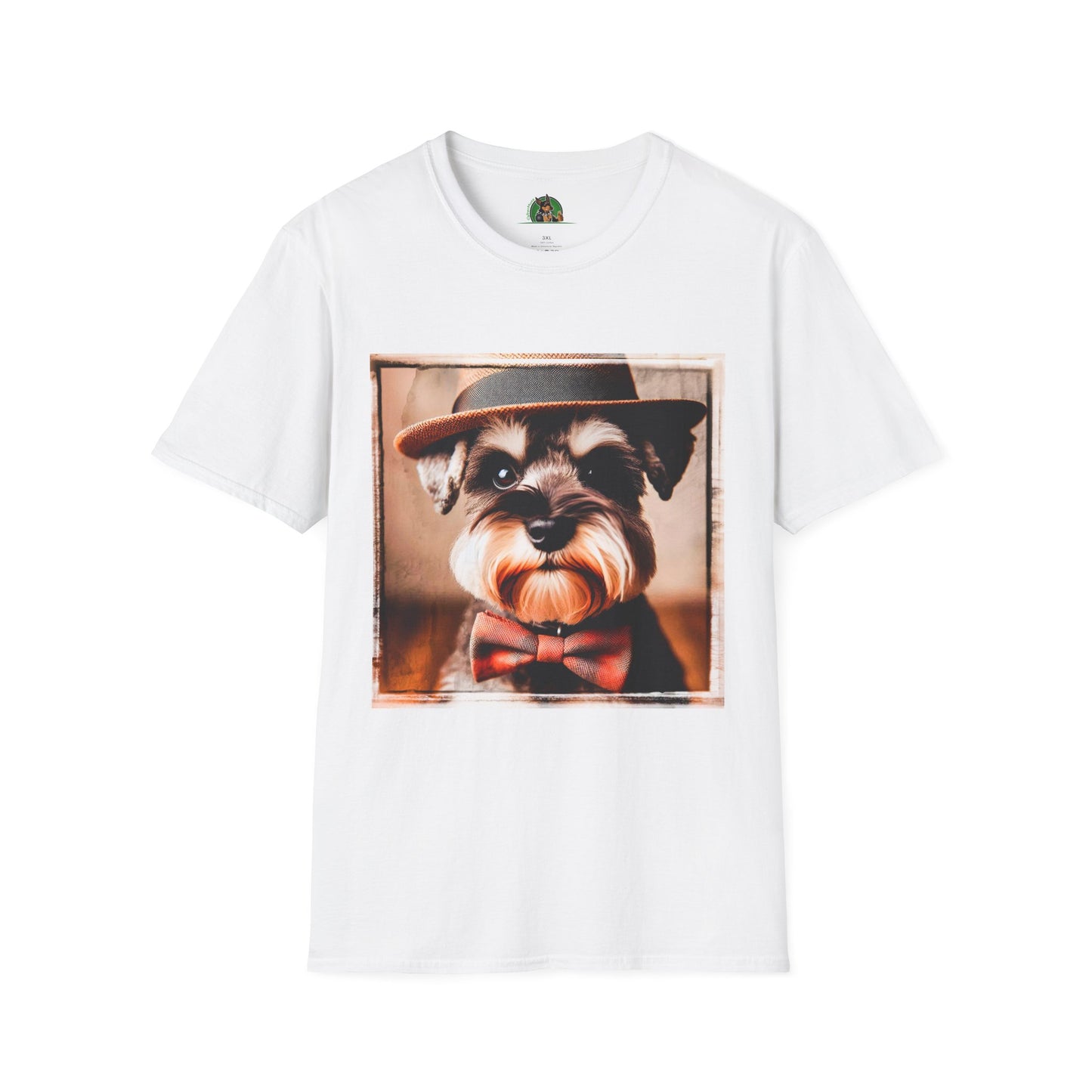 Miniature Schnauzer top hat shirt T-Shirt Printify XS White