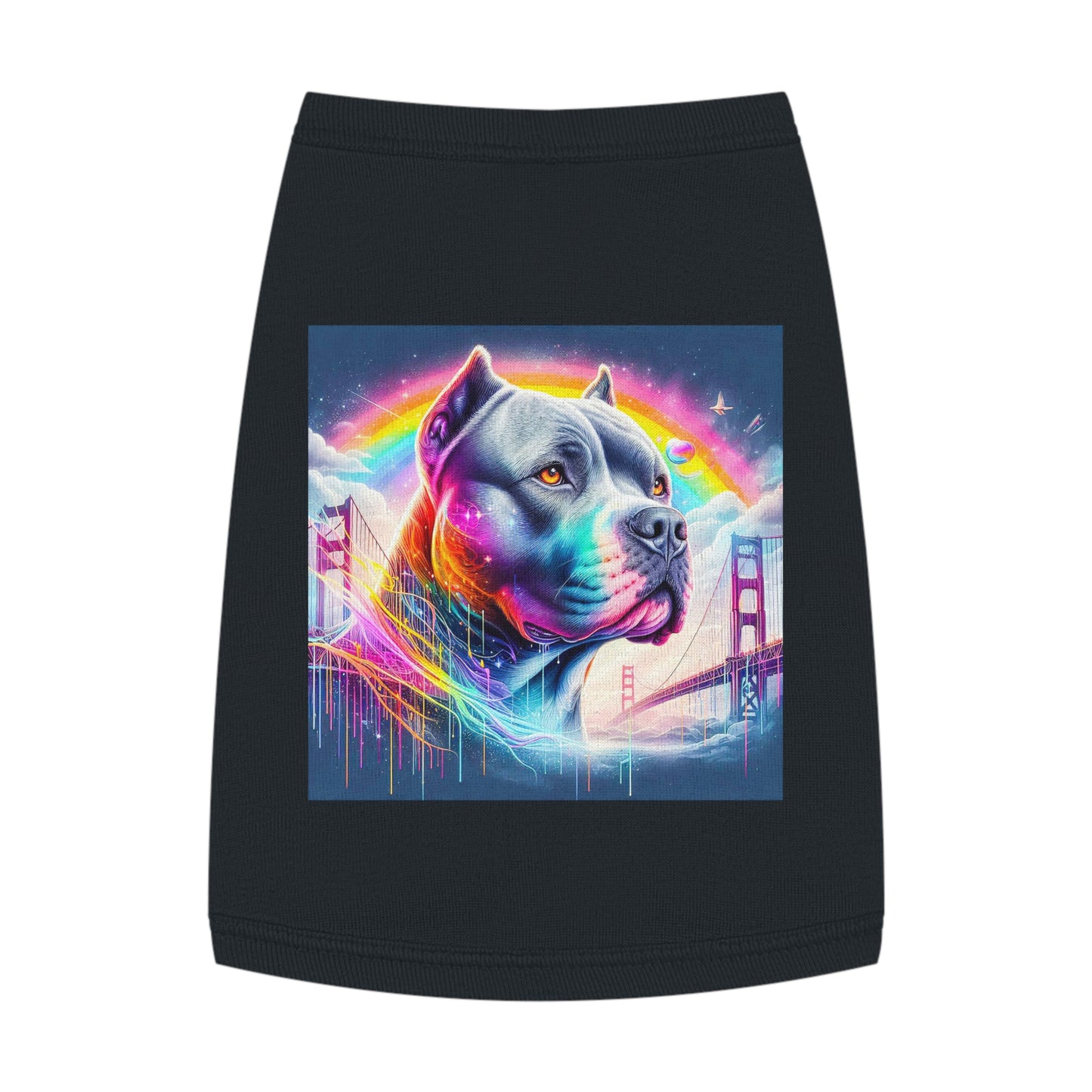 Pet Tank Top Pit Bull colors Pets Printify M Black