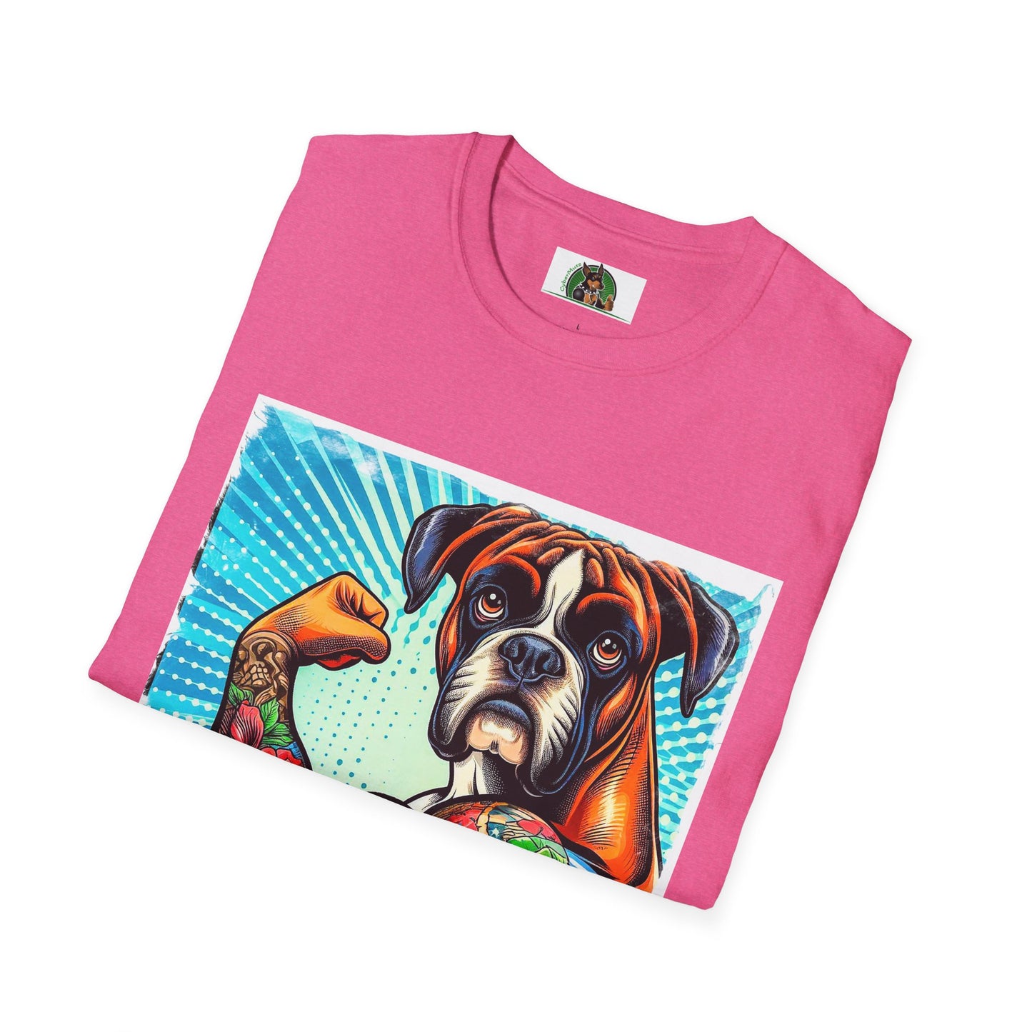 Boxer Tattooed Dog Shirt T-Shirt Printify