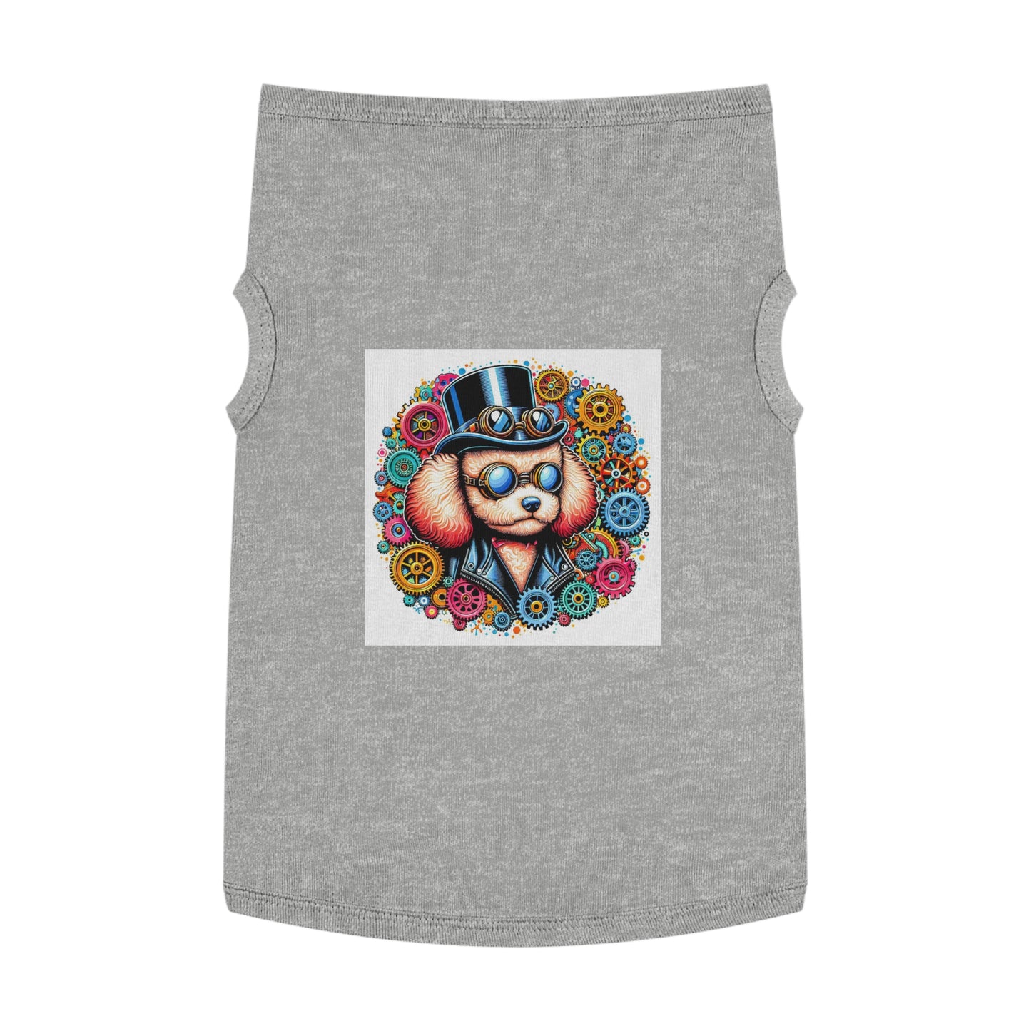 Pet Tank Top Poodle colorful gears Pets Printify XL Heather