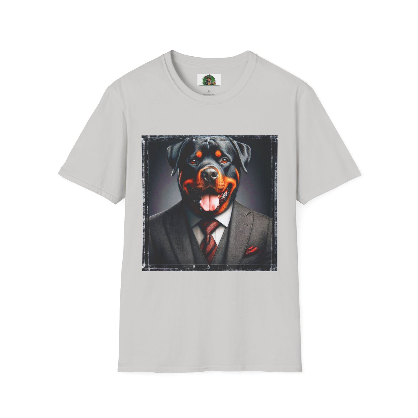 Rottweiler nice suit shirt T-Shirt Printify S Ice Grey