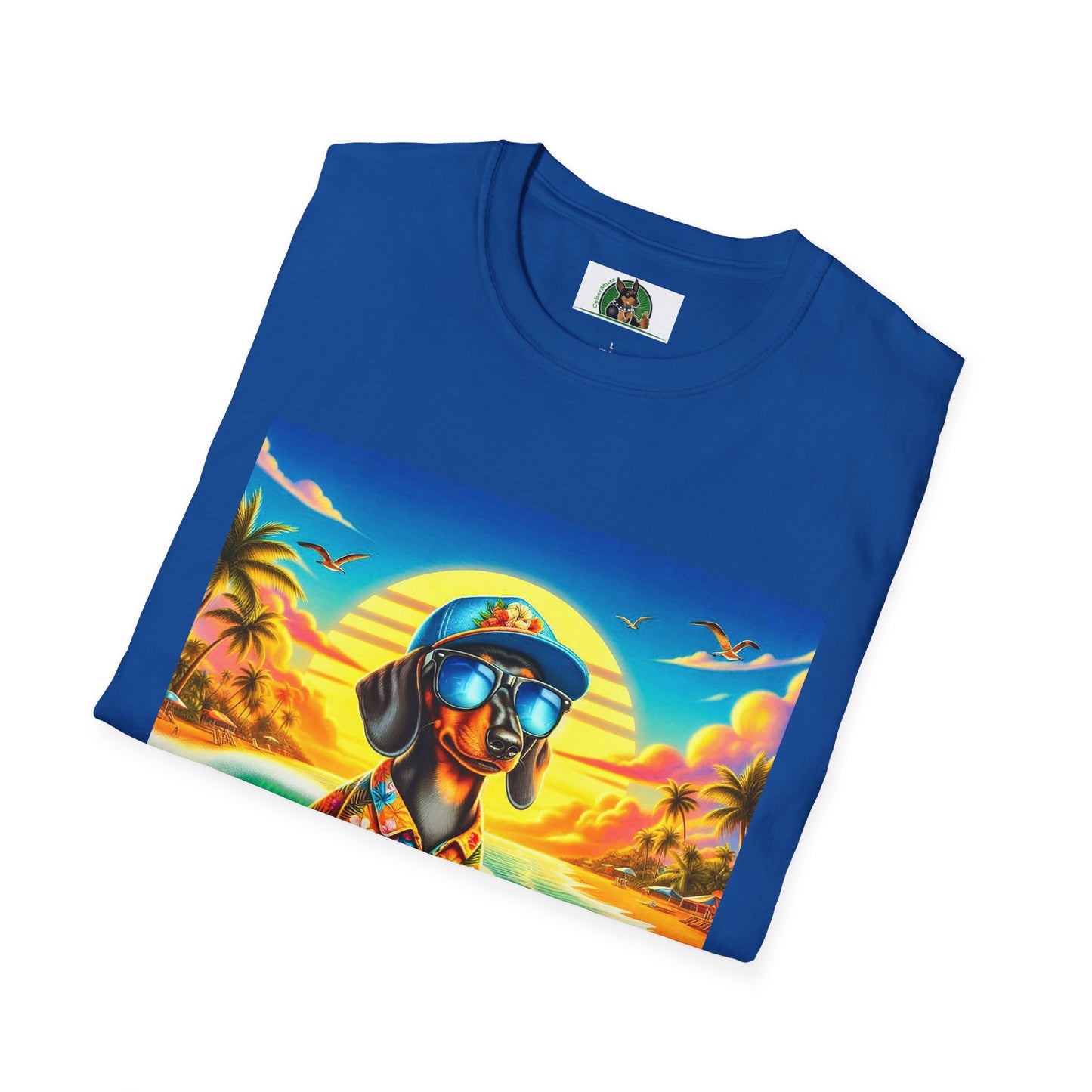 Dachshund crashing waves t shirt