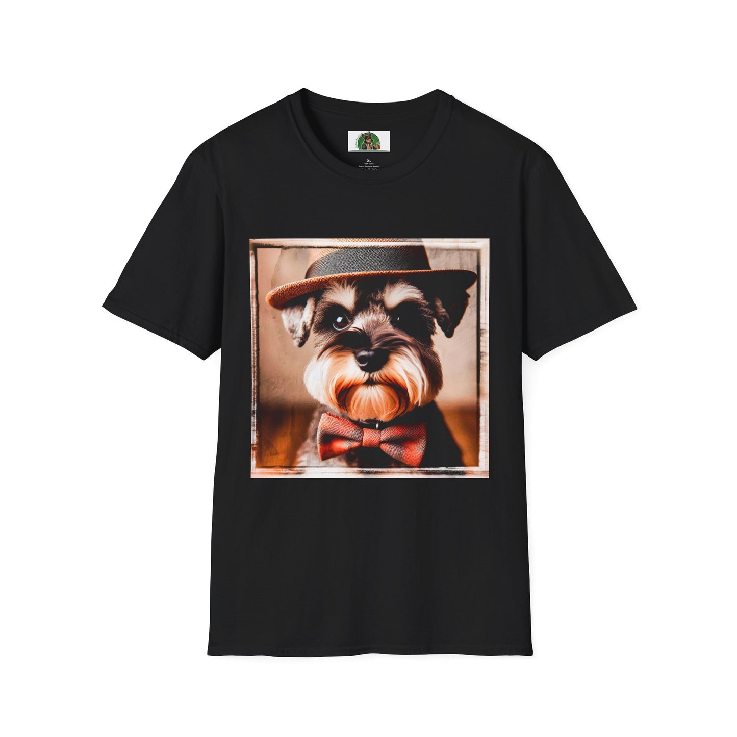 Miniature Schnauzer top hat shirt T-Shirt Printify XS Black