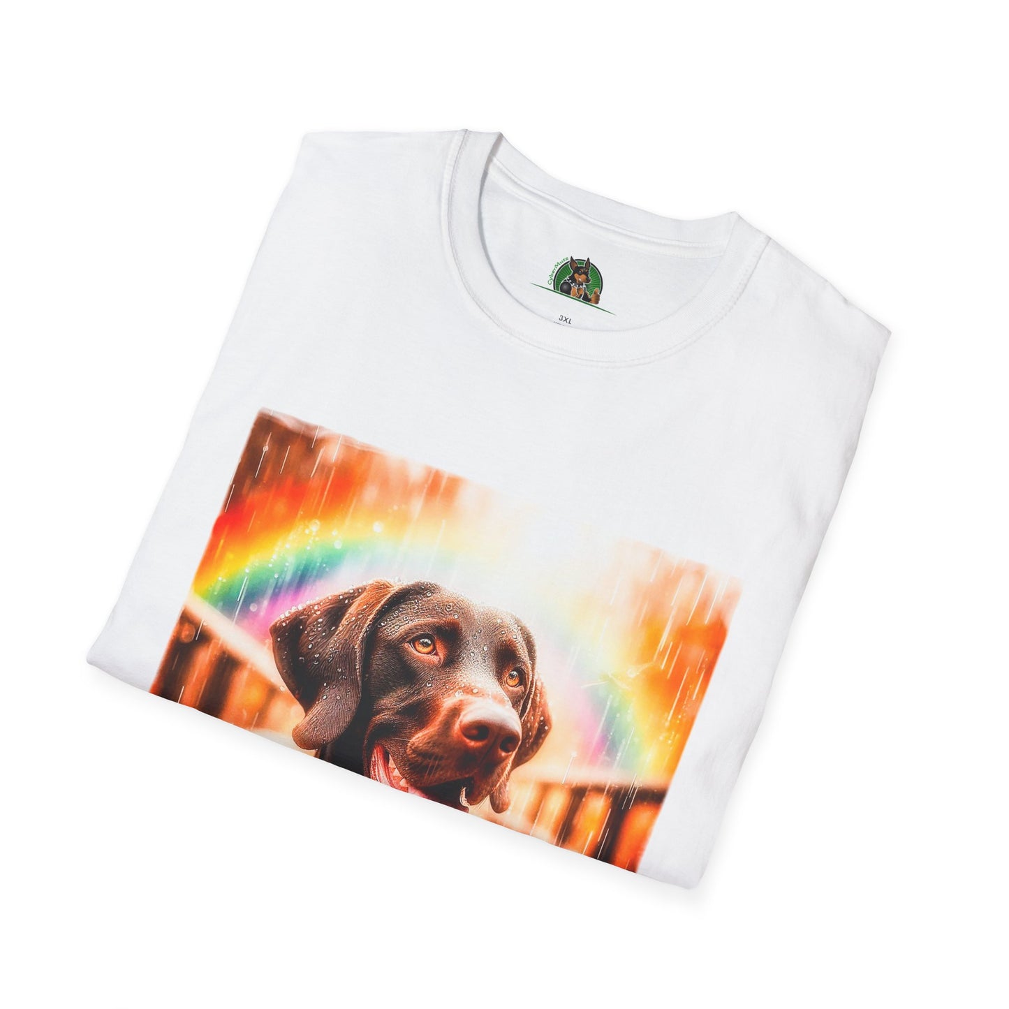 German Shorthaired Pointer rainy day t shirt T-Shirt Printify