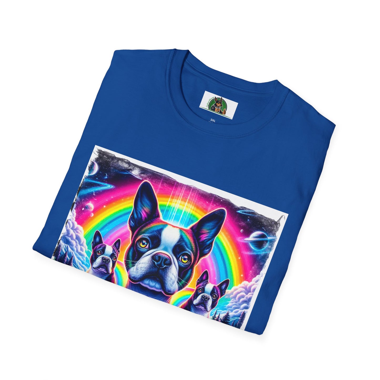 Boston Terriers Rainbow Bridge T-Shirt T-Shirt Printify