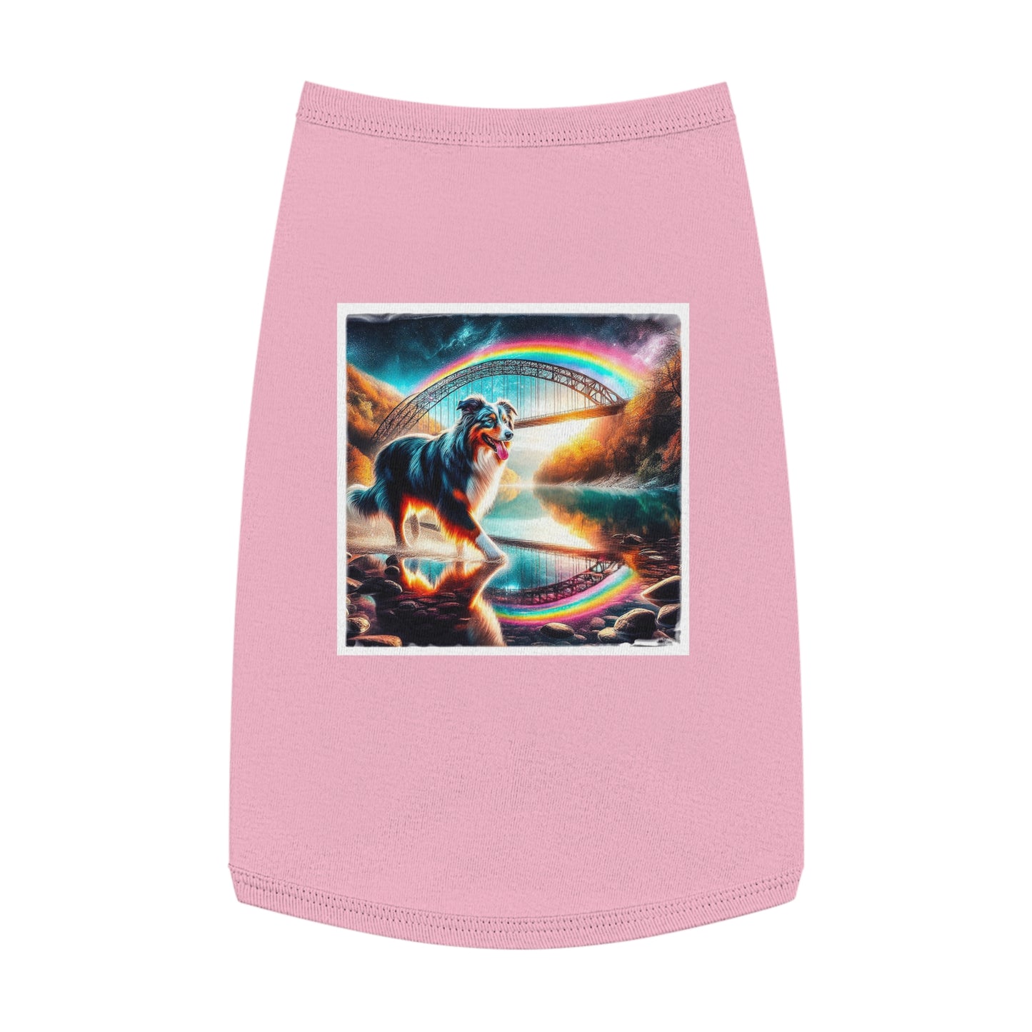 Pet Tank Top Australian Shepherd Pets Printify L Pink