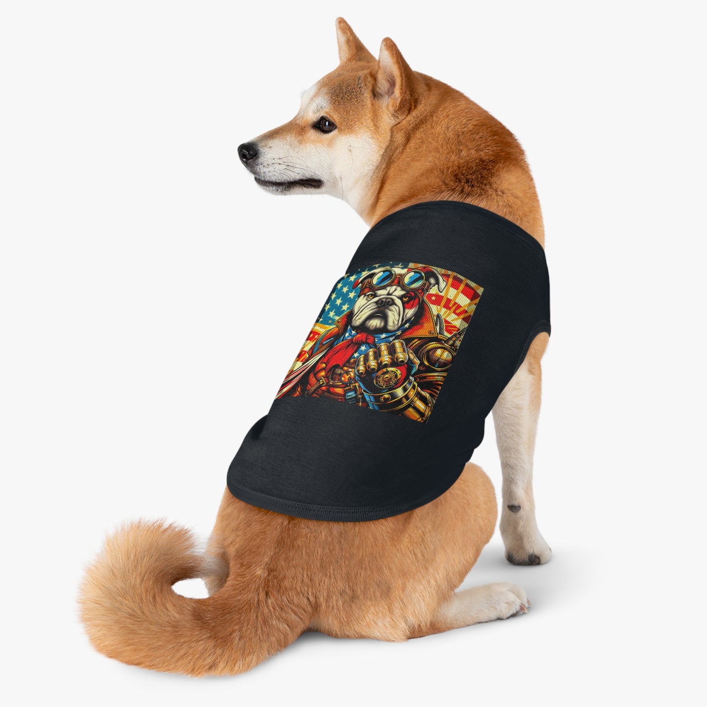 Pet Tank Top Bulldog stream punk t shirt Pets Printify