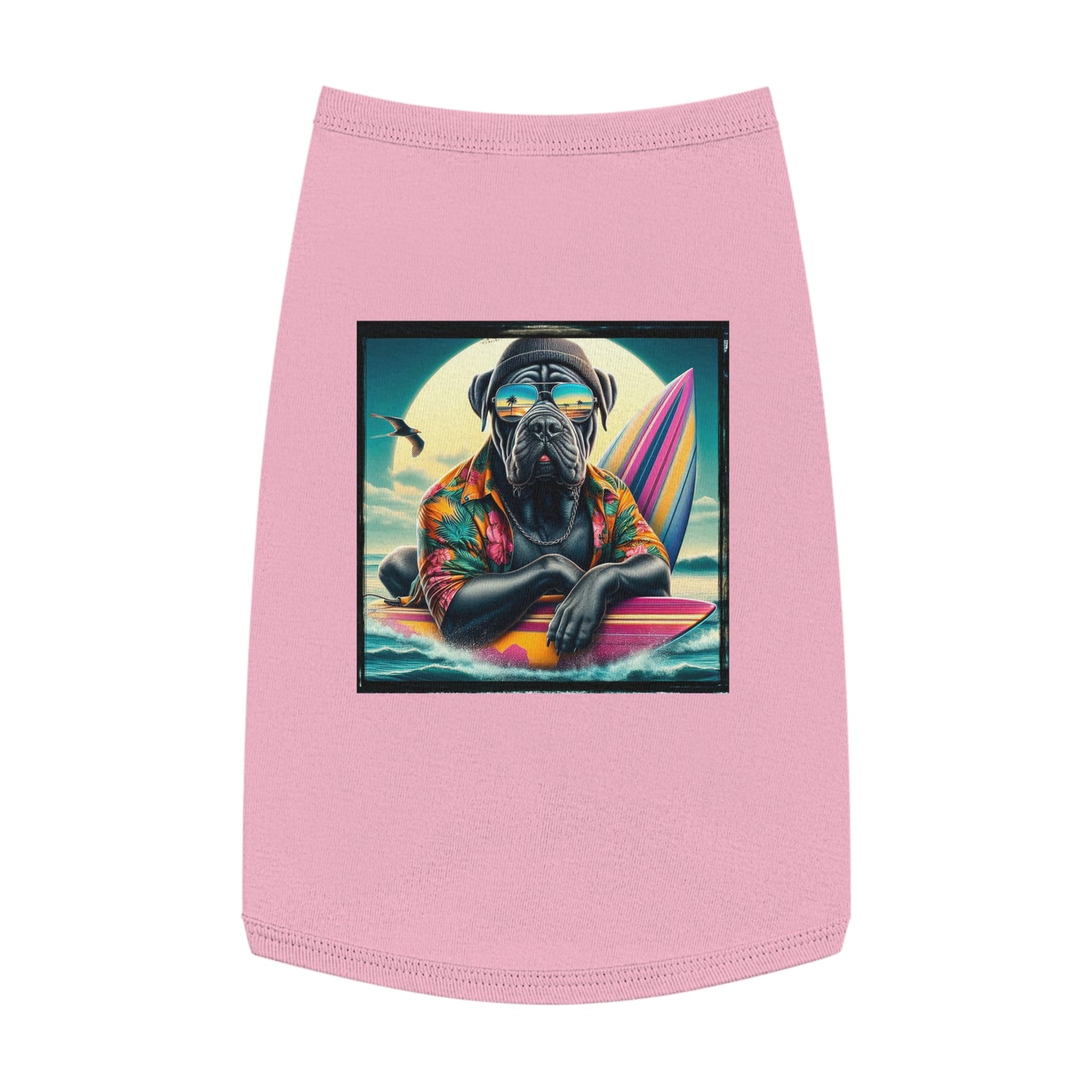 Pet Tank Top Cane Corso Surfer Pets Printify L Pink