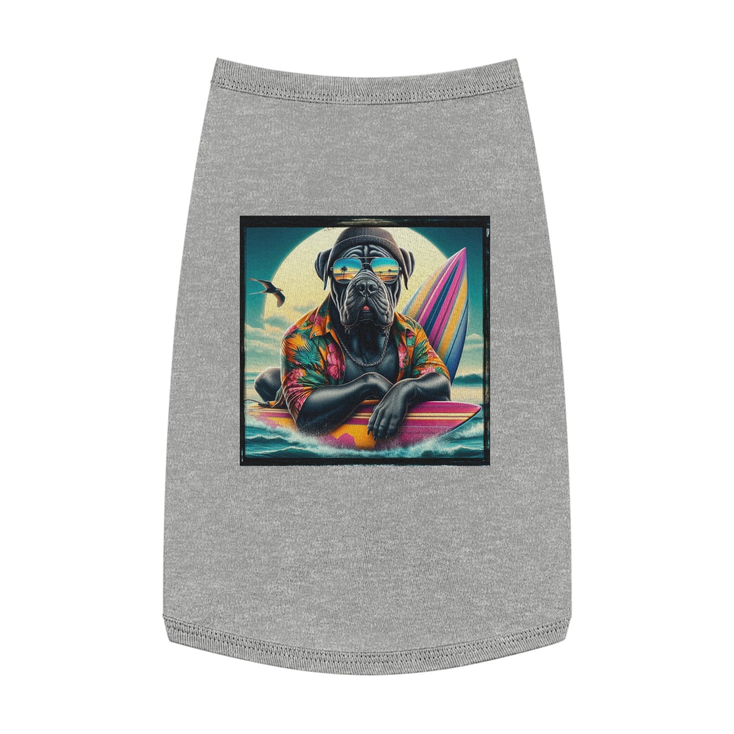 Pet Tank Top Cane Corso Surfer Pets Printify L Heather