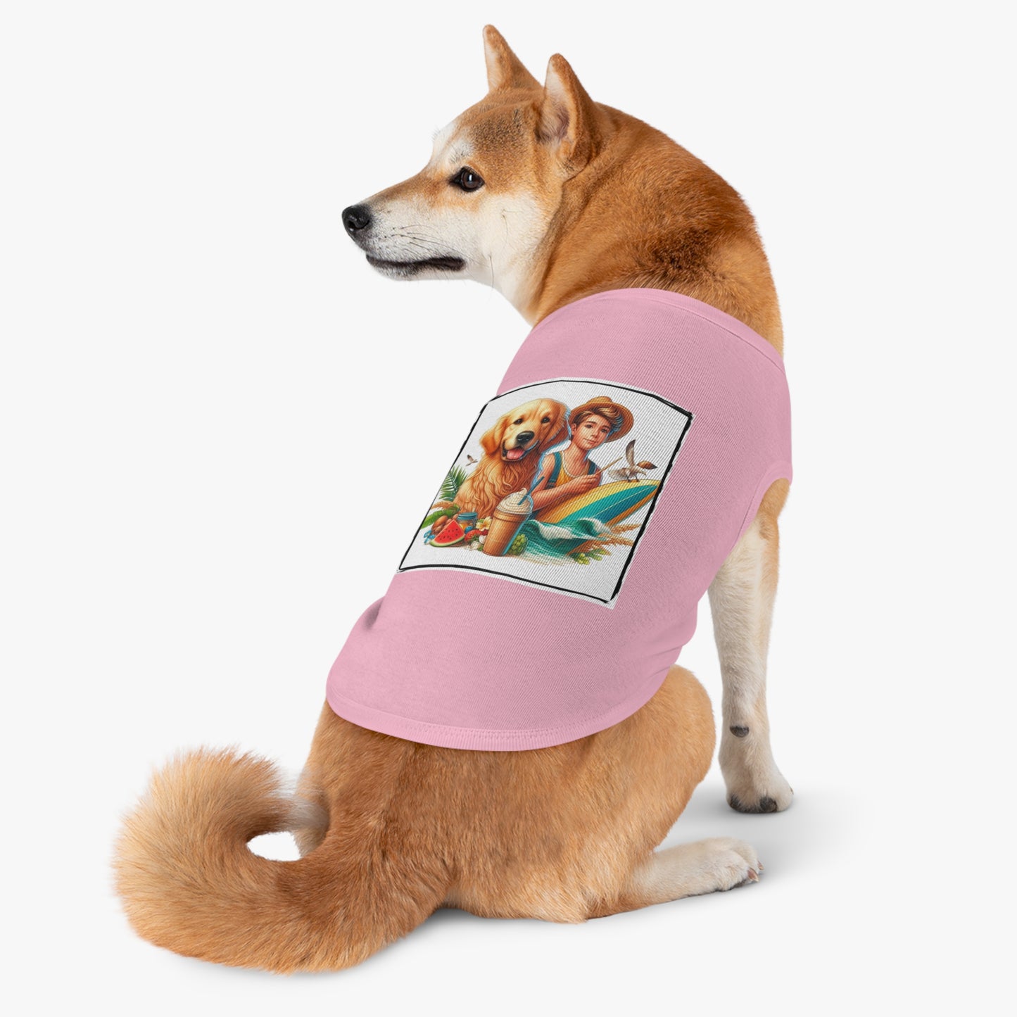 Golden Retriever pet tank top farmer boy