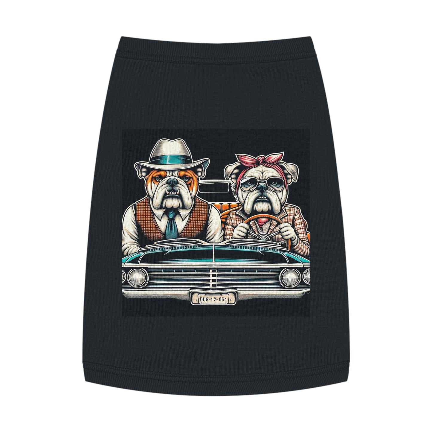 Wacky Pet Tank Top Bulldog old couple t shirt Pets Printify M Black