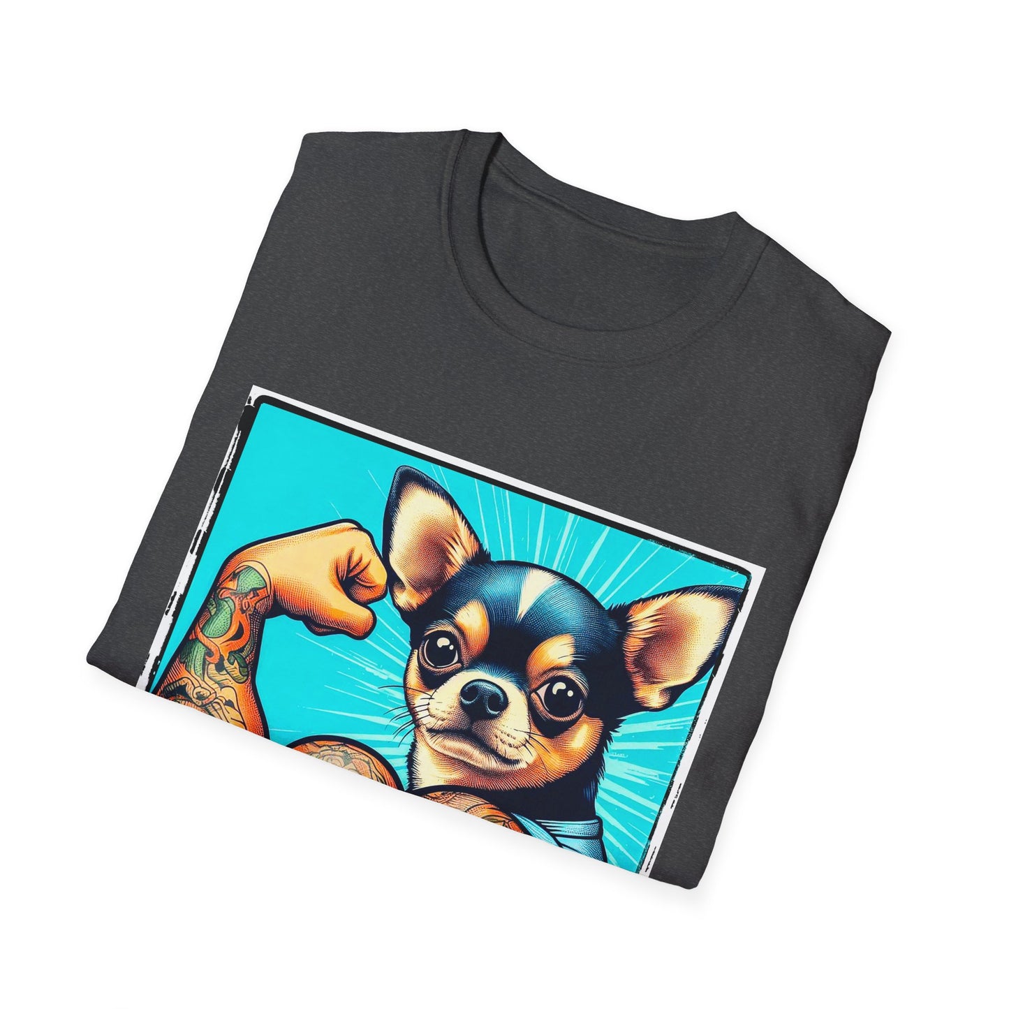 Chihuahua gym rat t shirt T-Shirt Printify