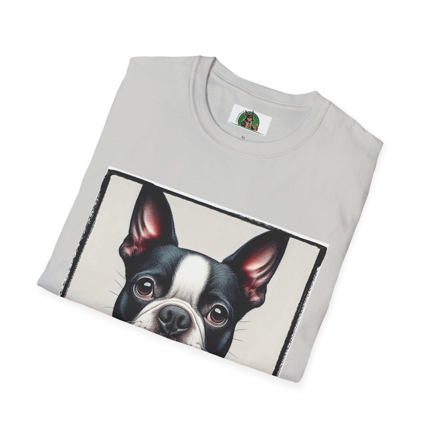 Boston Terrier In Suit Shirt T-Shirt Printify