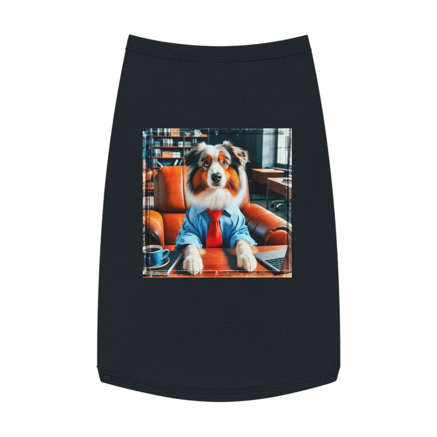 Pet Tank Top Australian Shepherd Pets Printify L Black