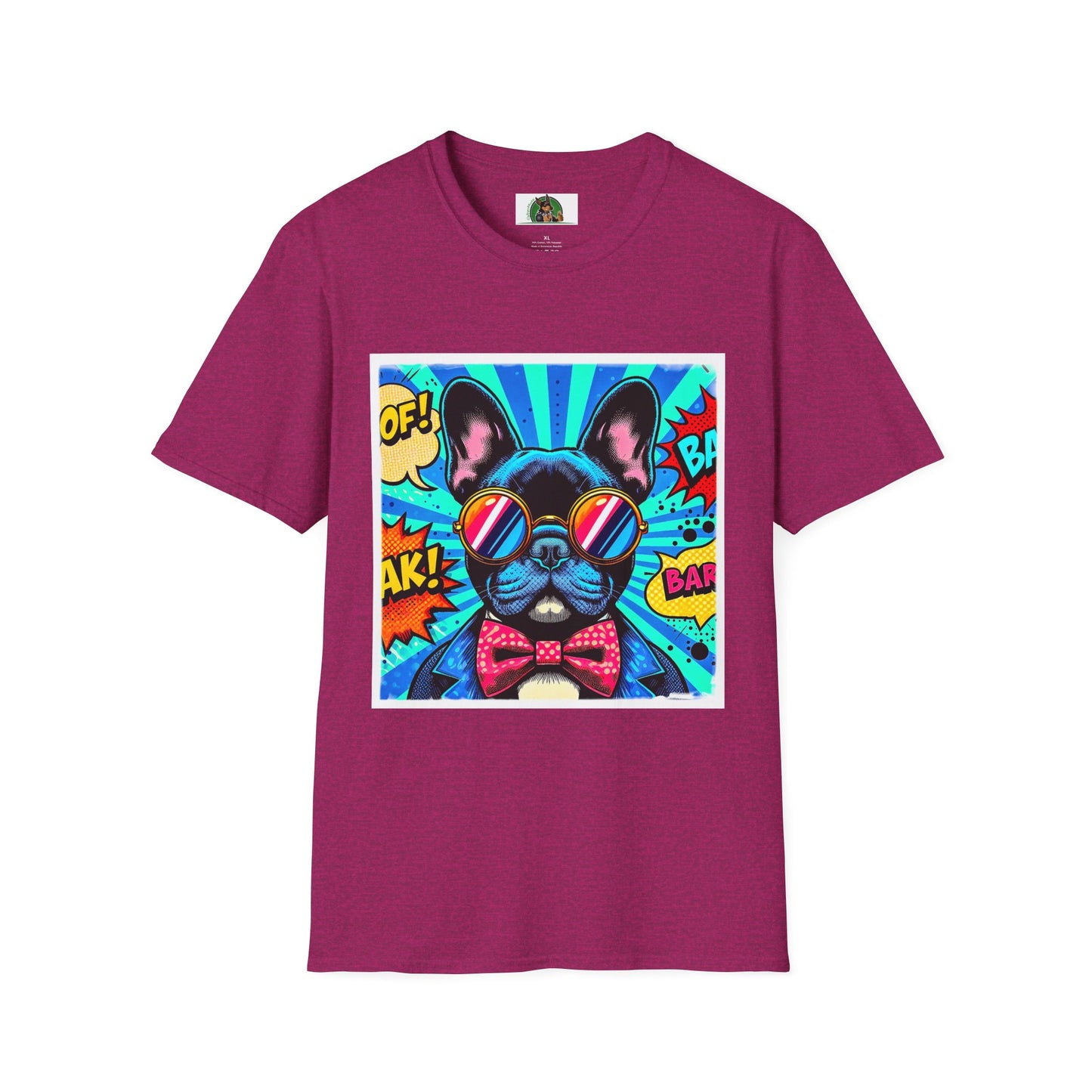 French Bulldog T-Shirt Printify S Antique Heliconia