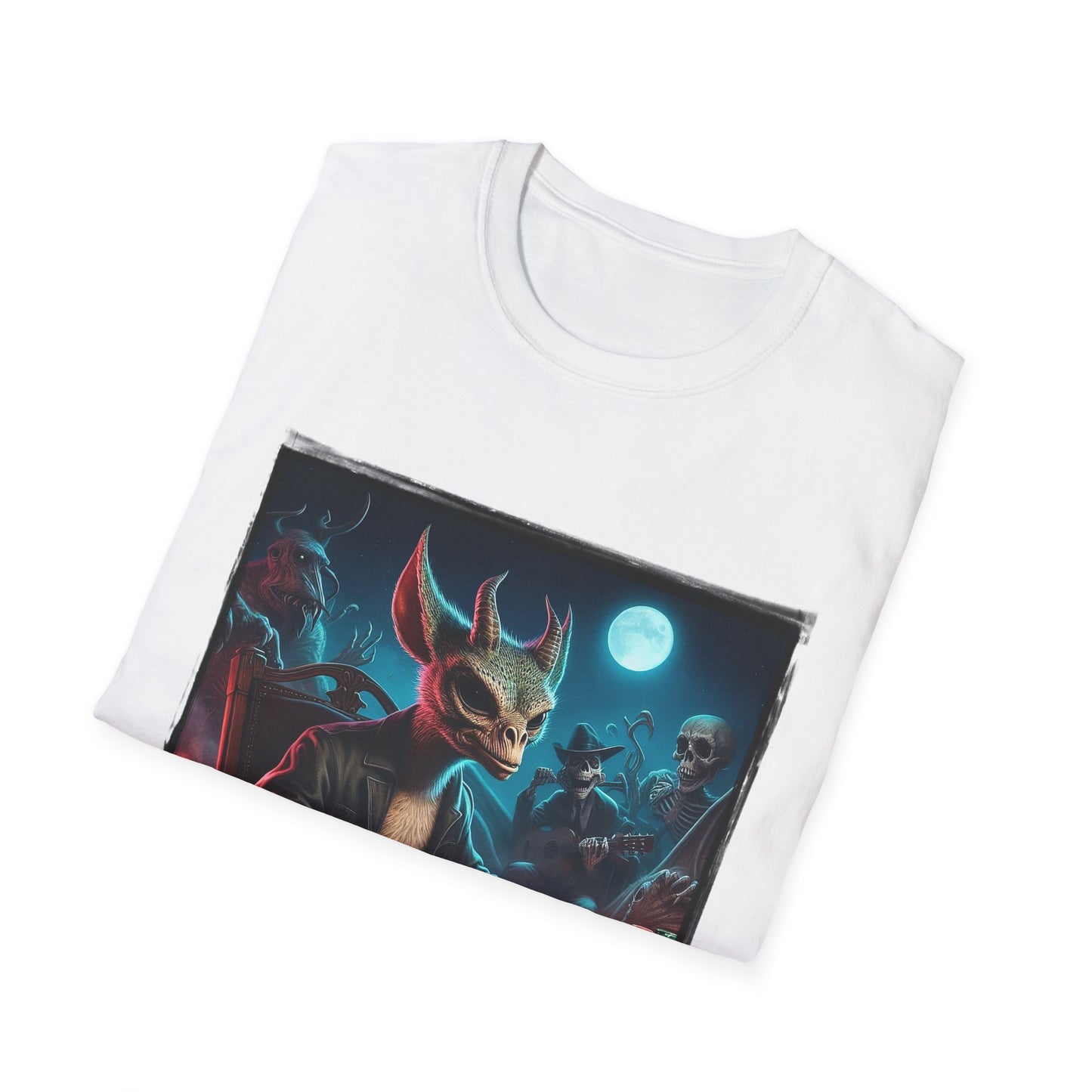 Chupacabra dragon poker playing t shirt T-Shirt Printify