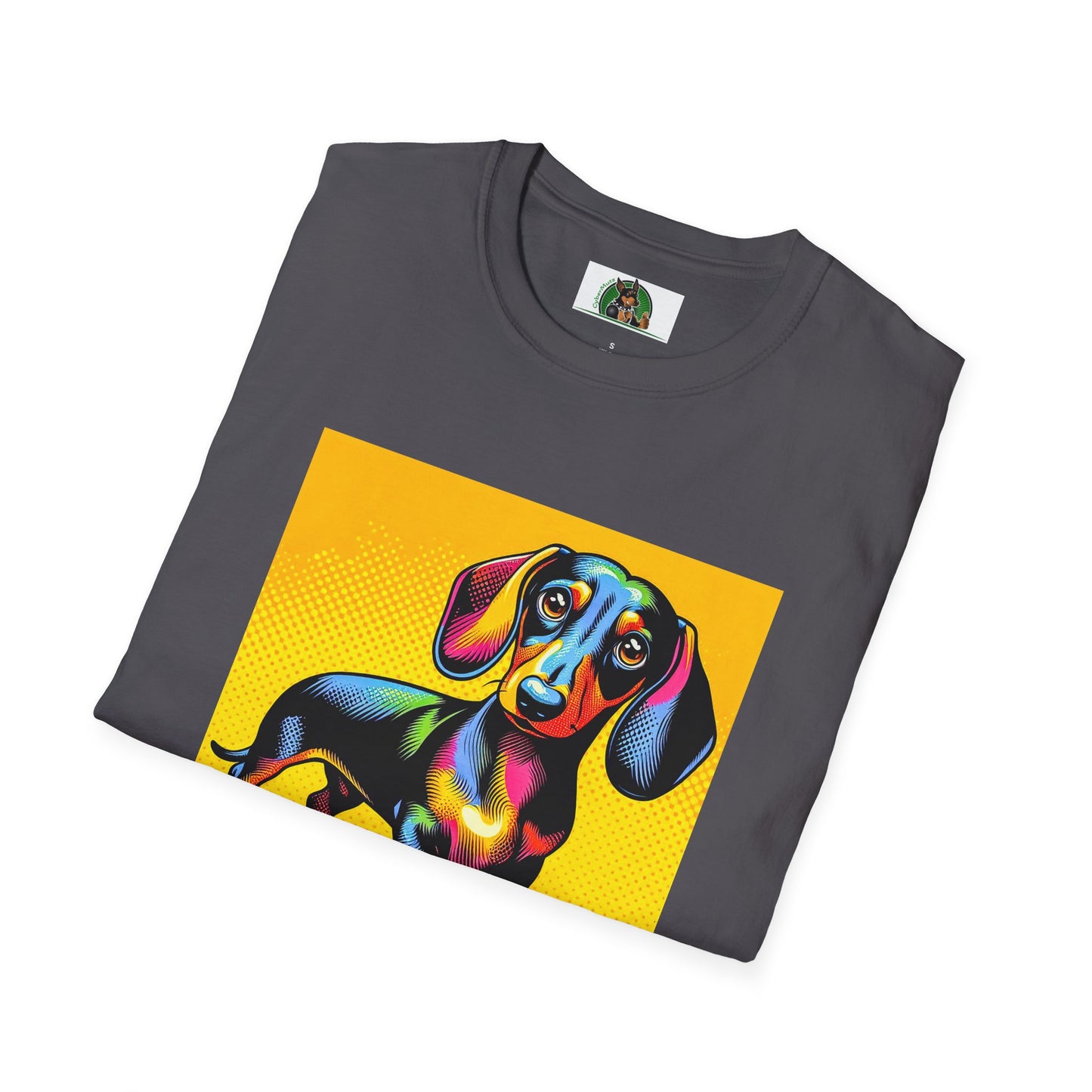 Dachshund colorful puppy t shirt T-Shirt Printify