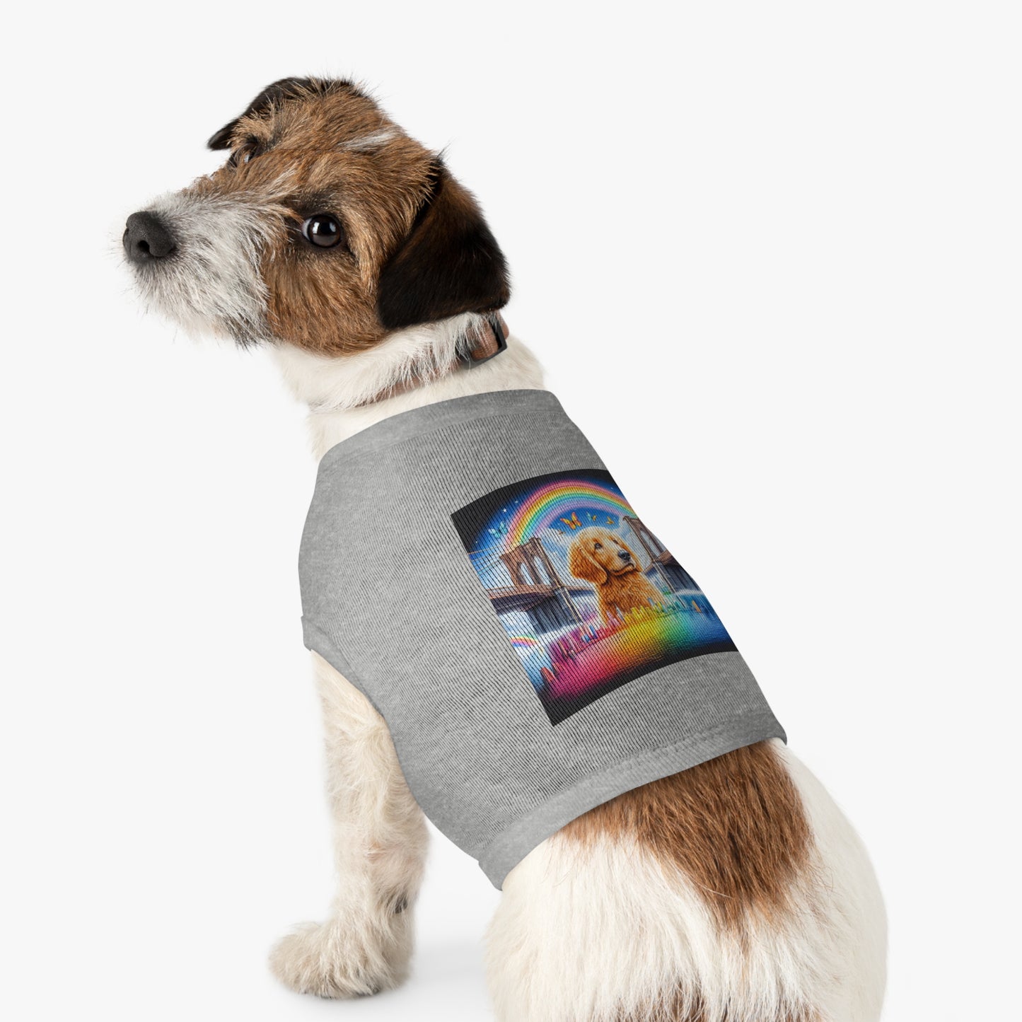 Pet Tank Golden Doodle rainbow bridge Pets Printify