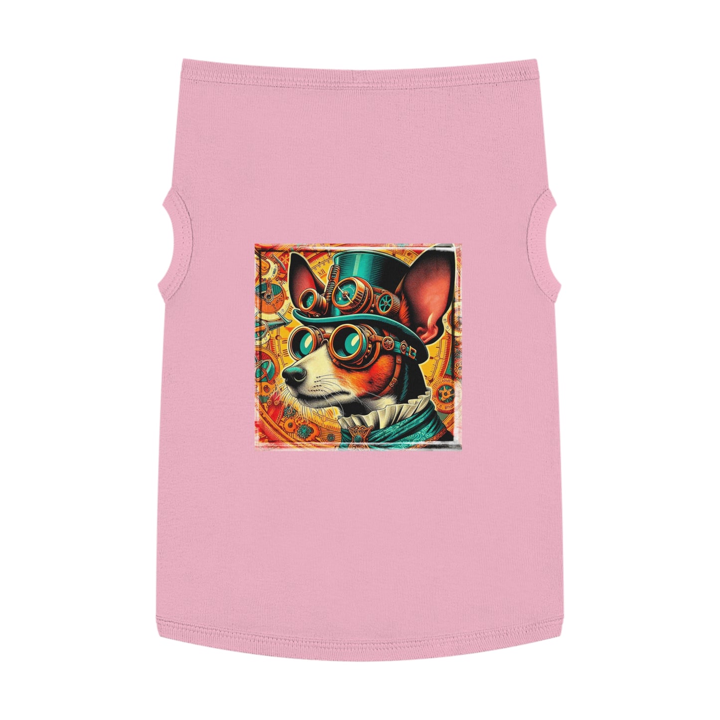 Pet Tank Top Rat Terrier steam punk Pets Printify XL Pink