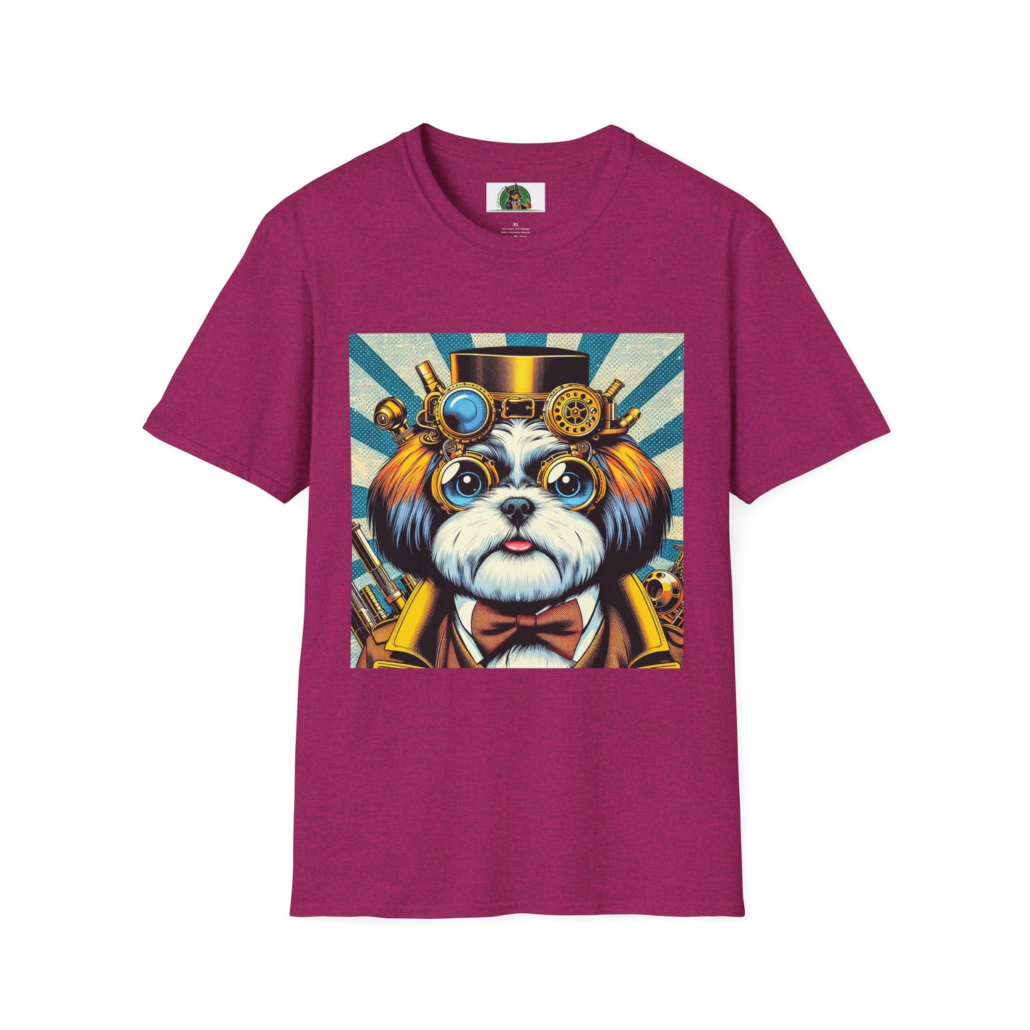Shih Tzu steam punk shirt T-Shirt Printify S Antique Heliconia