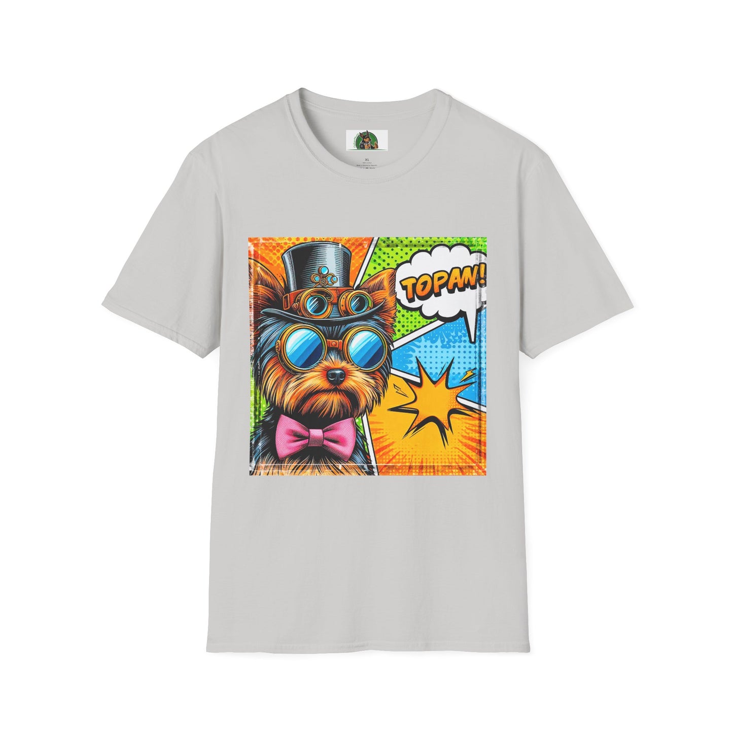 Yorkie pop art shirt T-Shirt Printify S Ice Grey