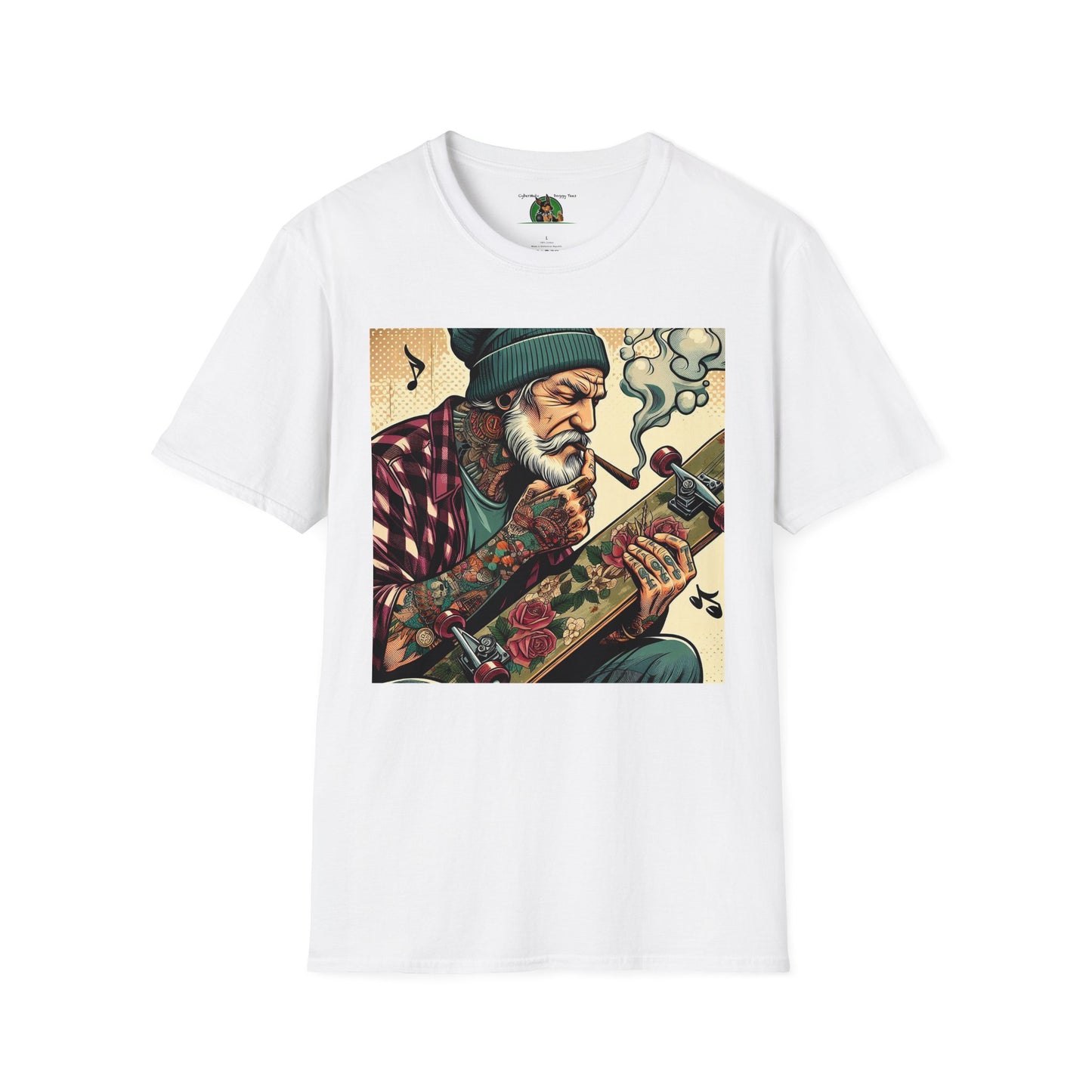 Wacky Skater Dude T-Shirt Printify White S
