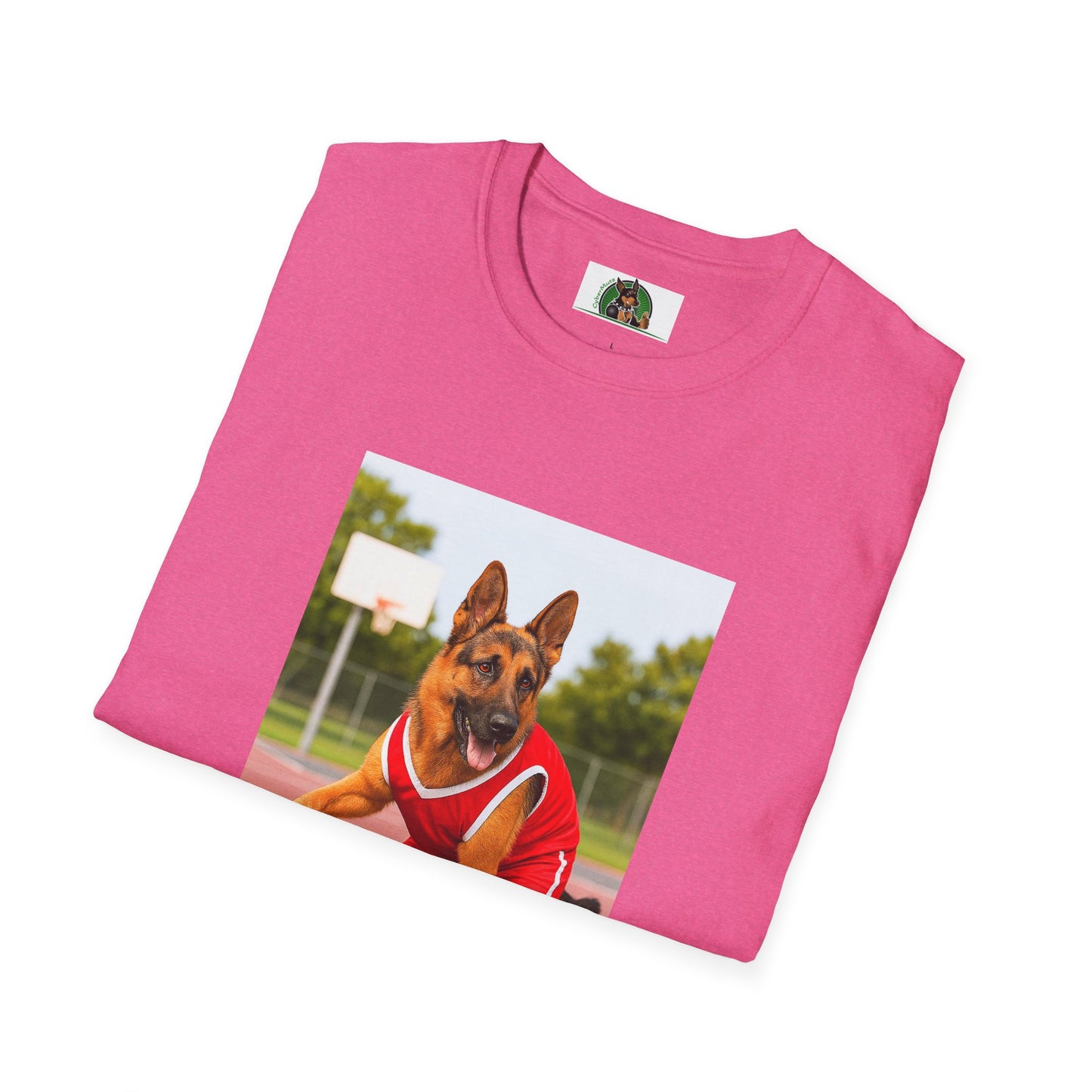 Sports German Shepherd Basketball T-Shirt